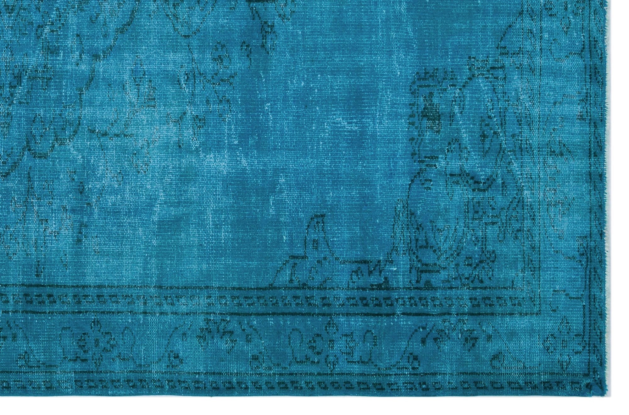 Atina 28952 Turquoise Vintage Wool Handmade Area Rug 5'9" x 8'9"