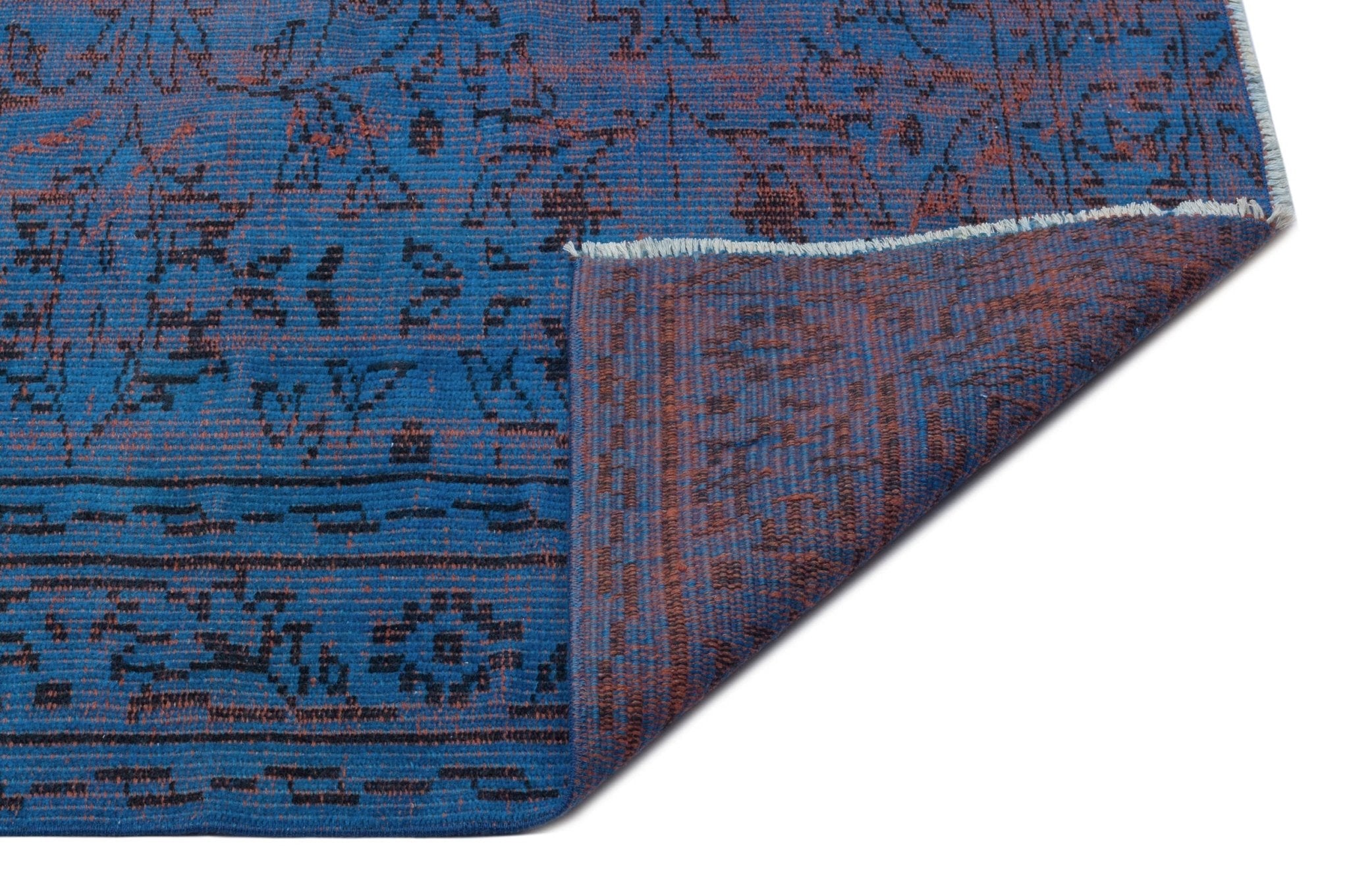 Atina 28968 Blue Vintage Wool Handmade Area Rug 6'0" x 8'10"