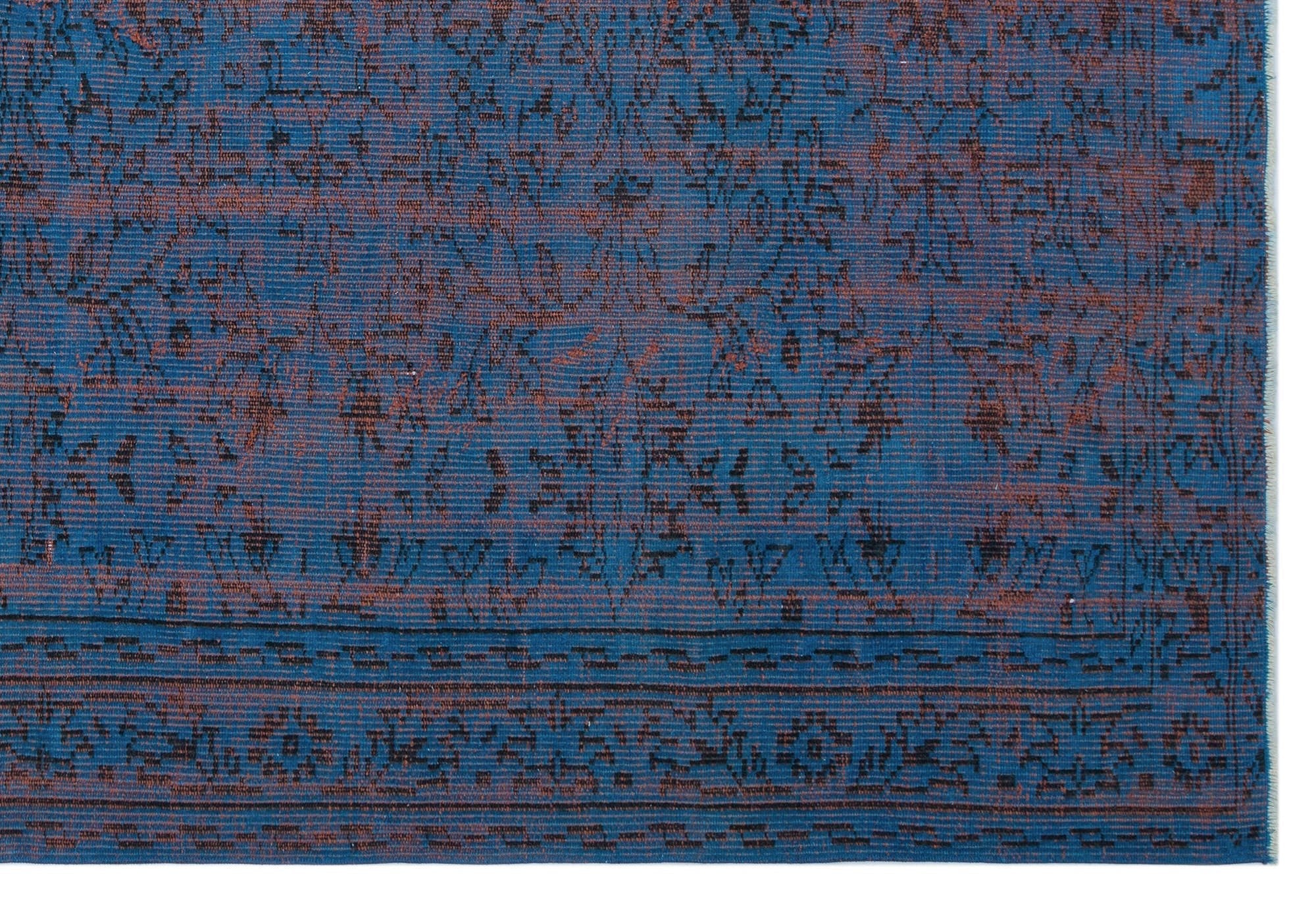 Atina 28968 Blue Vintage Wool Handmade Area Rug 6'0" x 8'10"