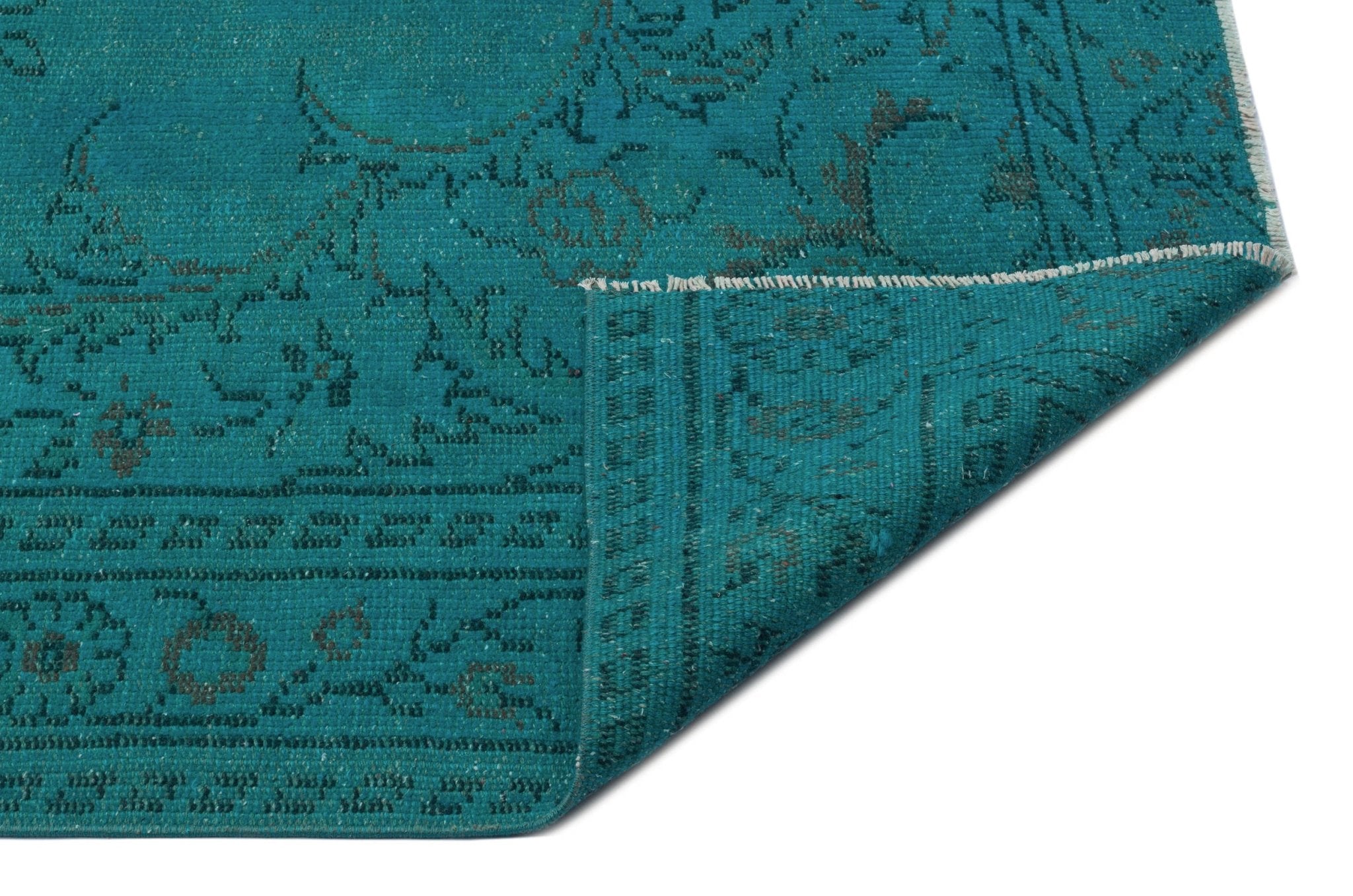 Atina 29034 Green Vintage Wool Handmade Area Rug 5'5" x 9'2"