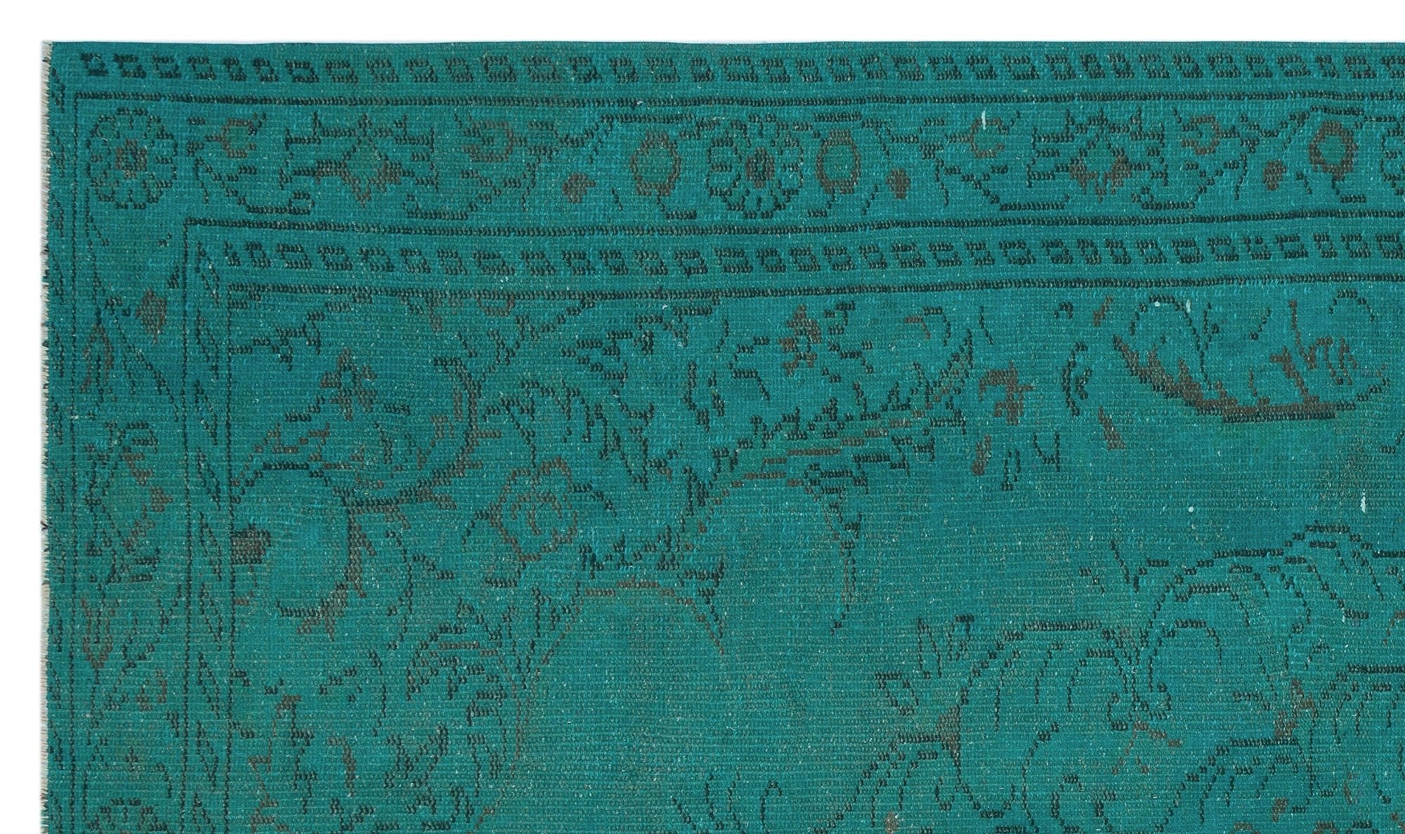 Atina 29034 Green Vintage Wool Handmade Area Rug 5'5" x 9'2"