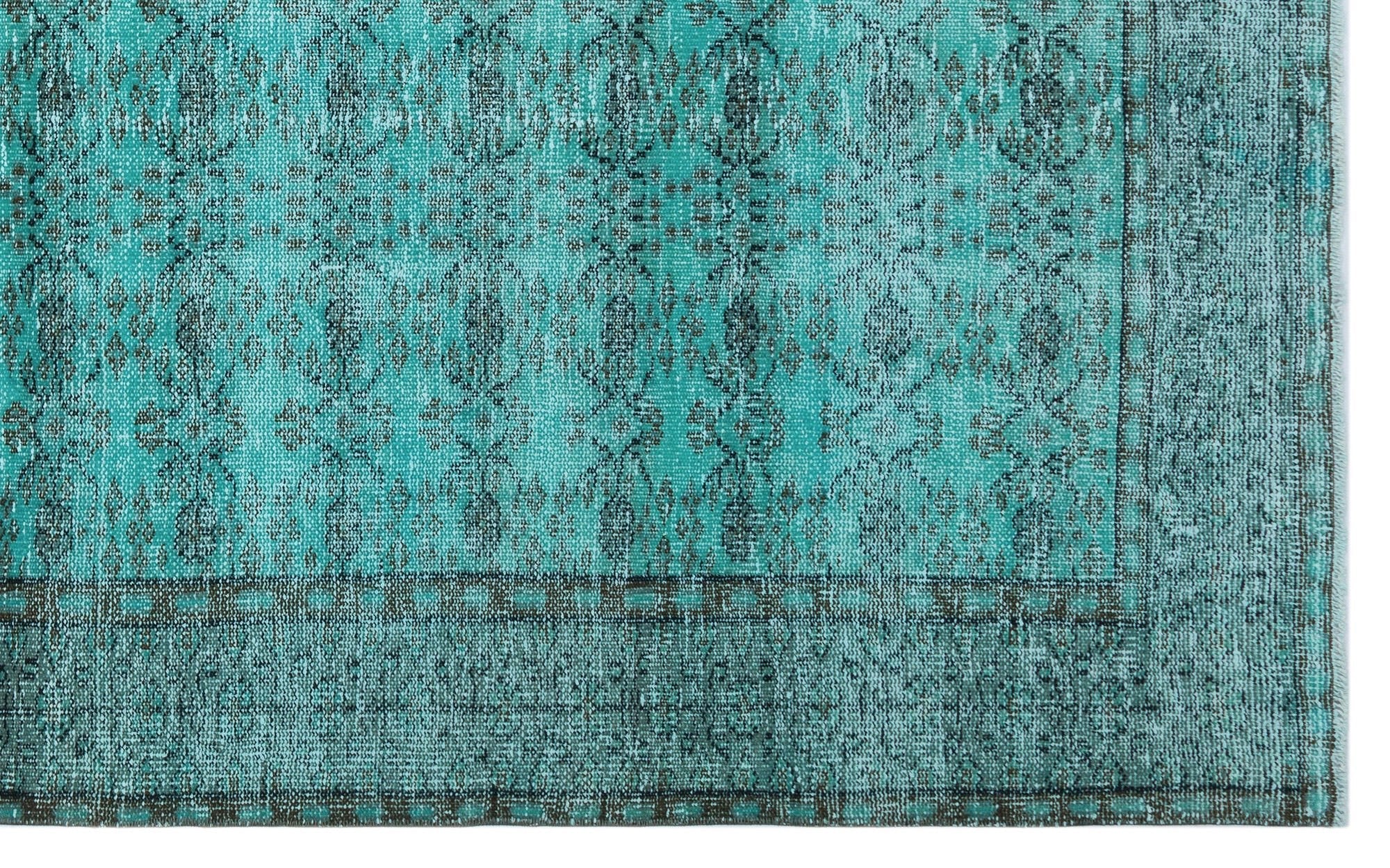 Atina 29044 Turquoise Vintage Wool Handmade Area Rug 5'6" x 8'10"