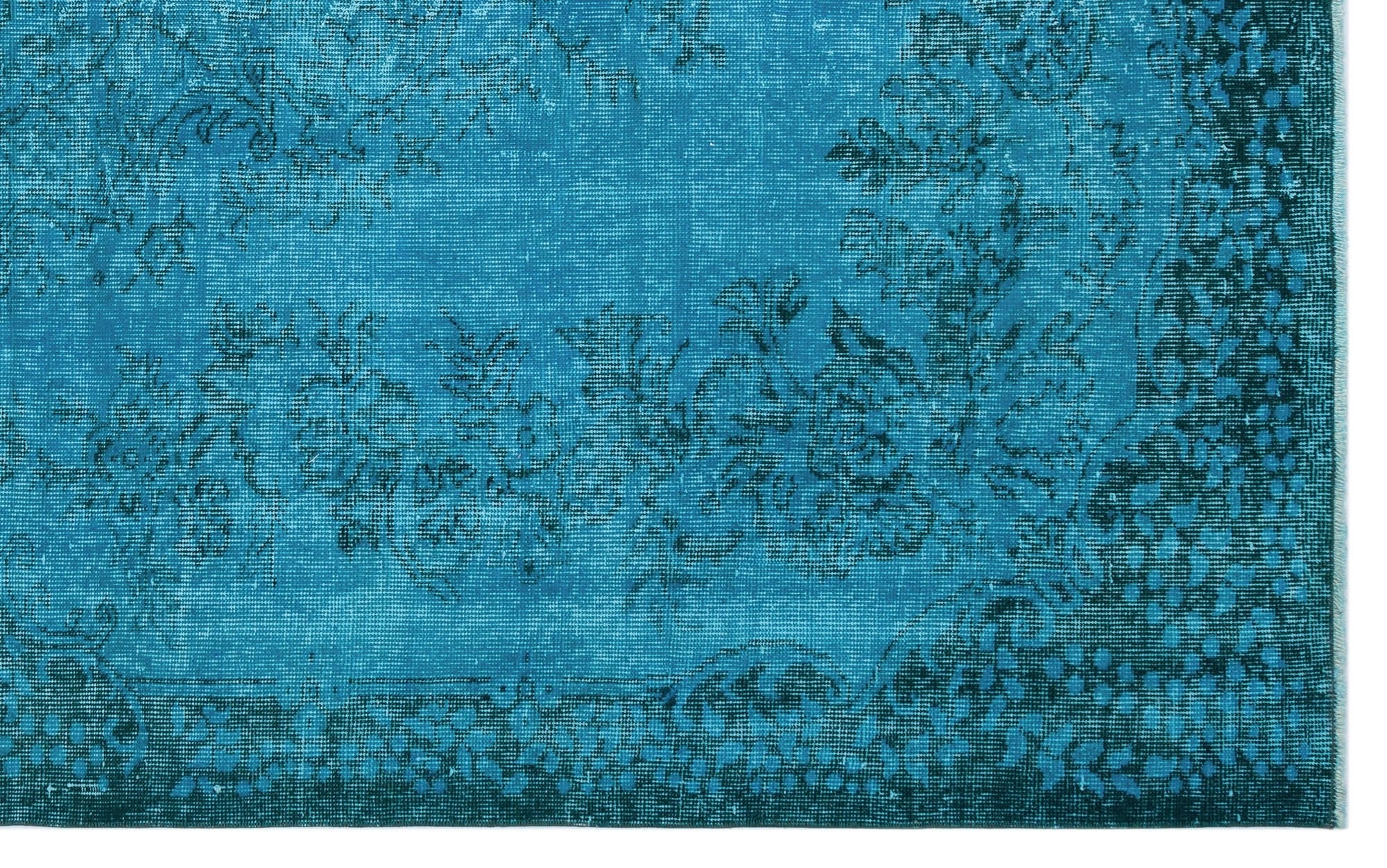 Atina 29048 Turquoise Vintage Wool Handmade Area Rug 5'9" x 9'2"
