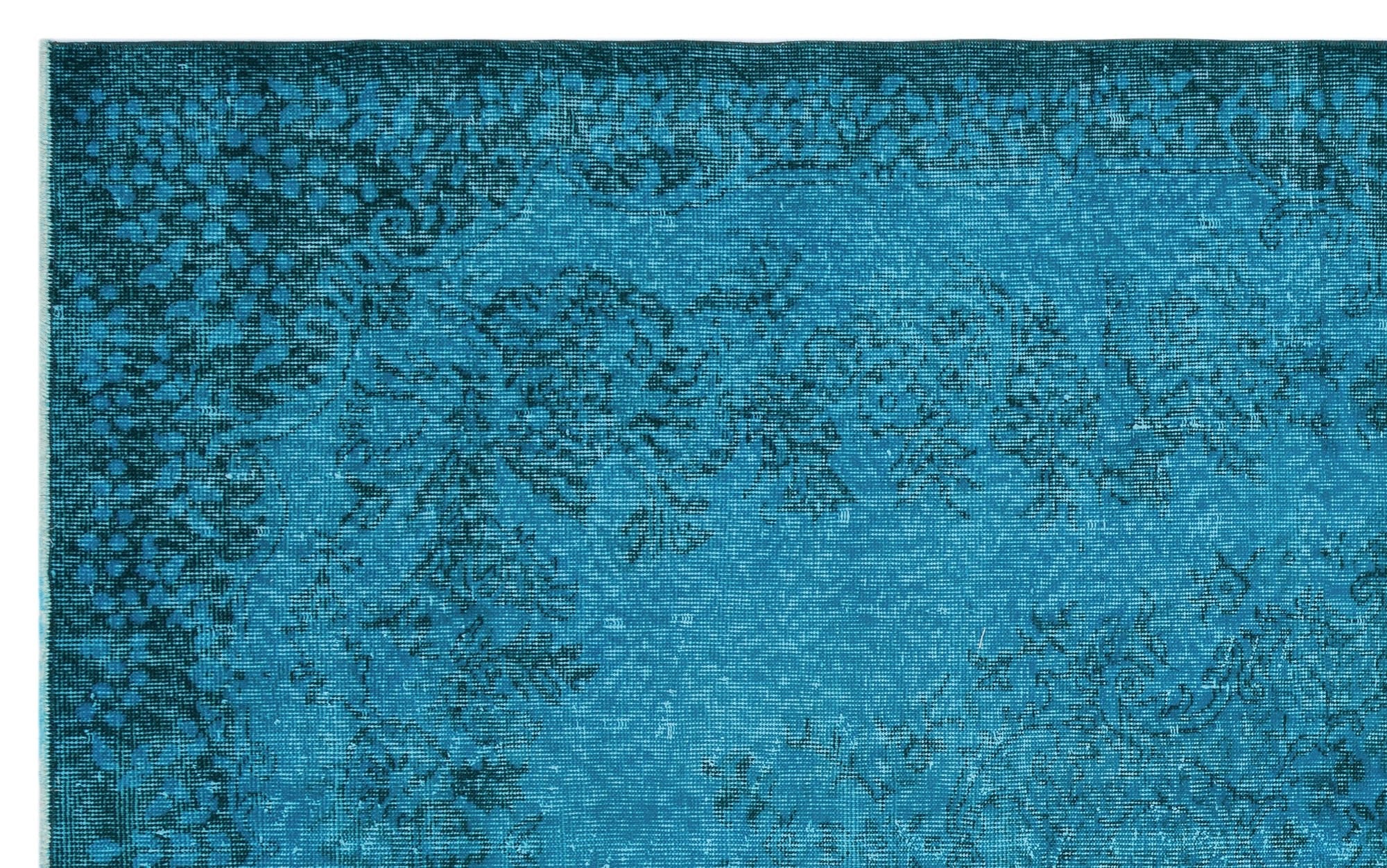 Atina 29048 Turquoise Vintage Wool Handmade Area Rug 5'9" x 9'2"