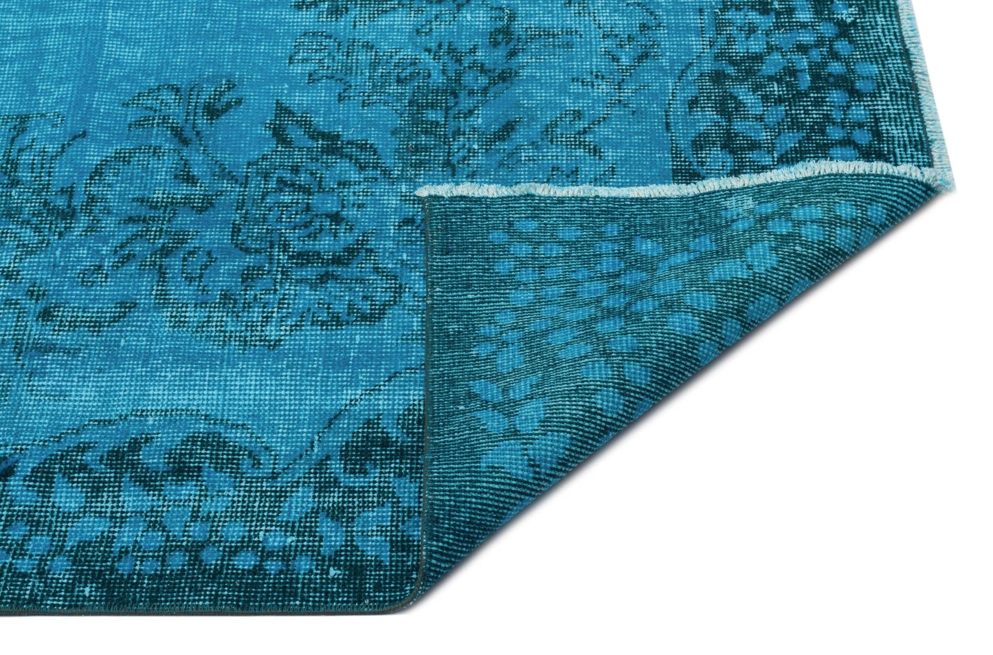 Atina 29048 Turquoise Vintage Wool Handmade Area Rug 5'9" x 9'2"