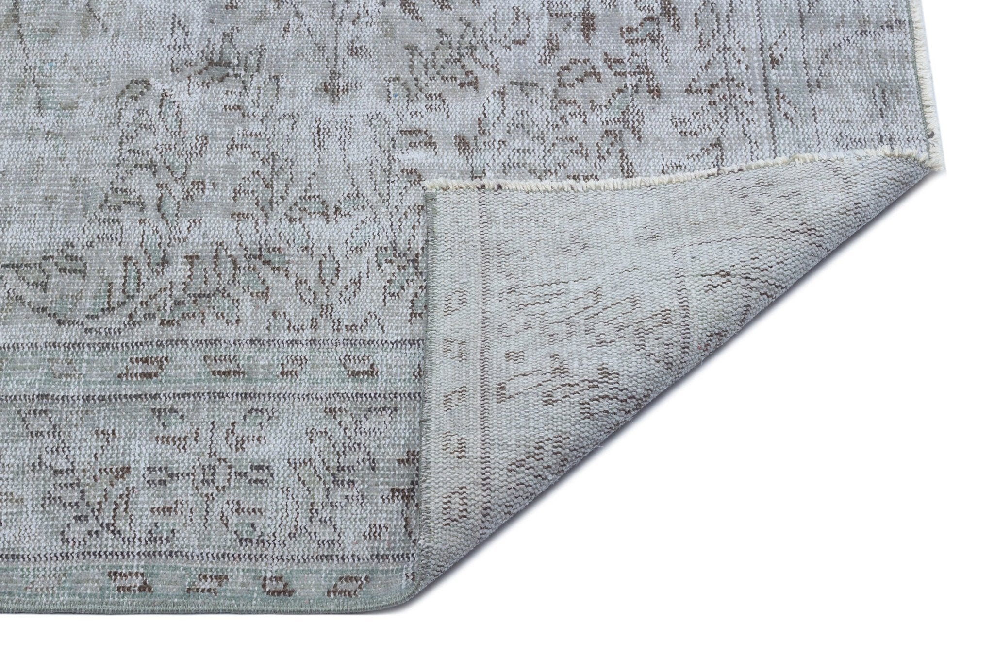 Atina 29585 Grey Vintage Wool Handmade Area Rug 5'6" x 8'6"