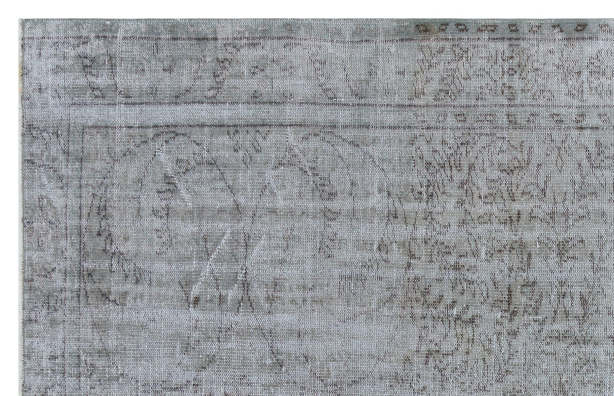 Atina 29585 Grey Vintage Wool Handmade Area Rug 5'6" x 8'6"
