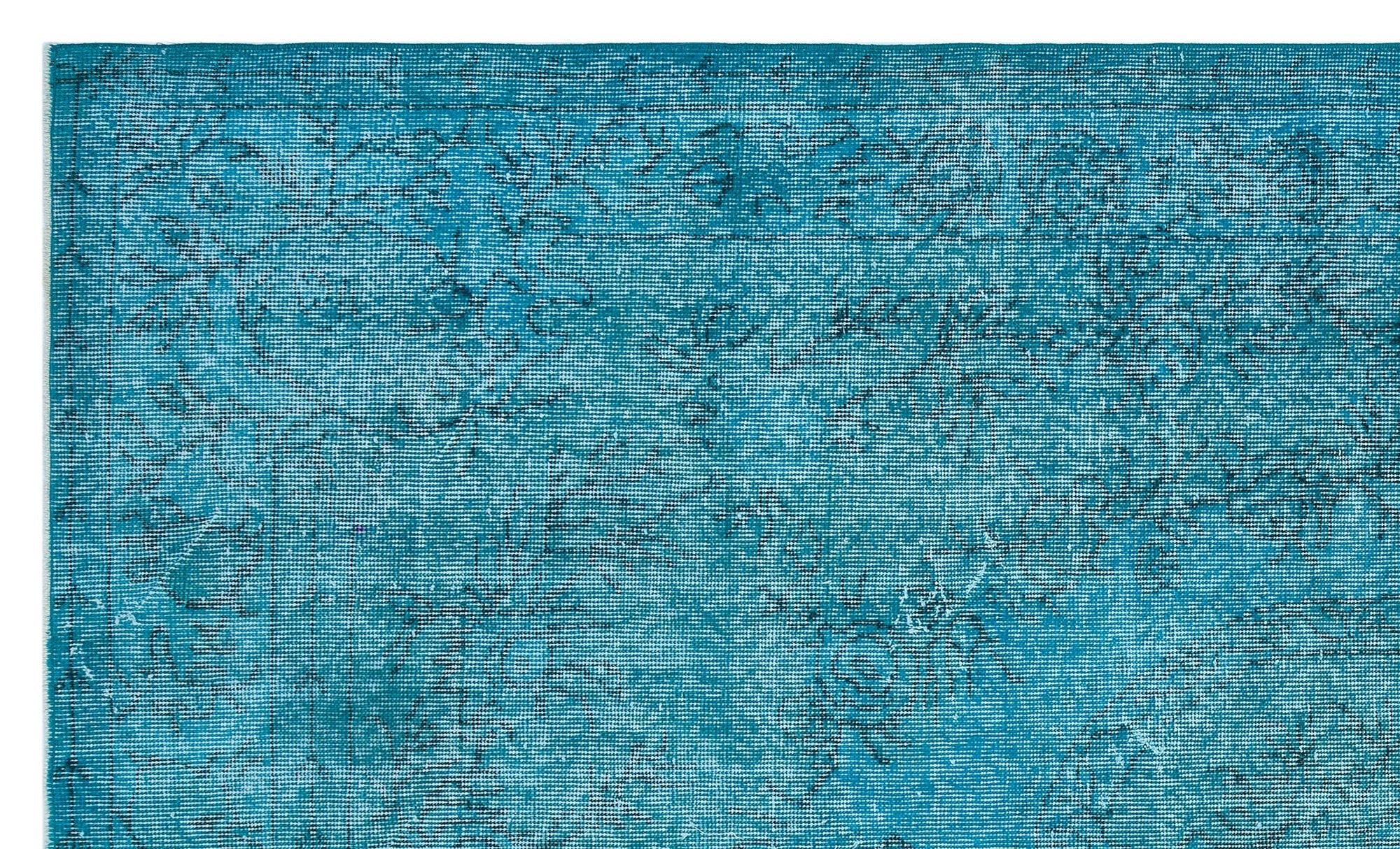 Atina 29588 Turquoise Vintage Wool Handmade Area Rug 5'5" x 9'1"
