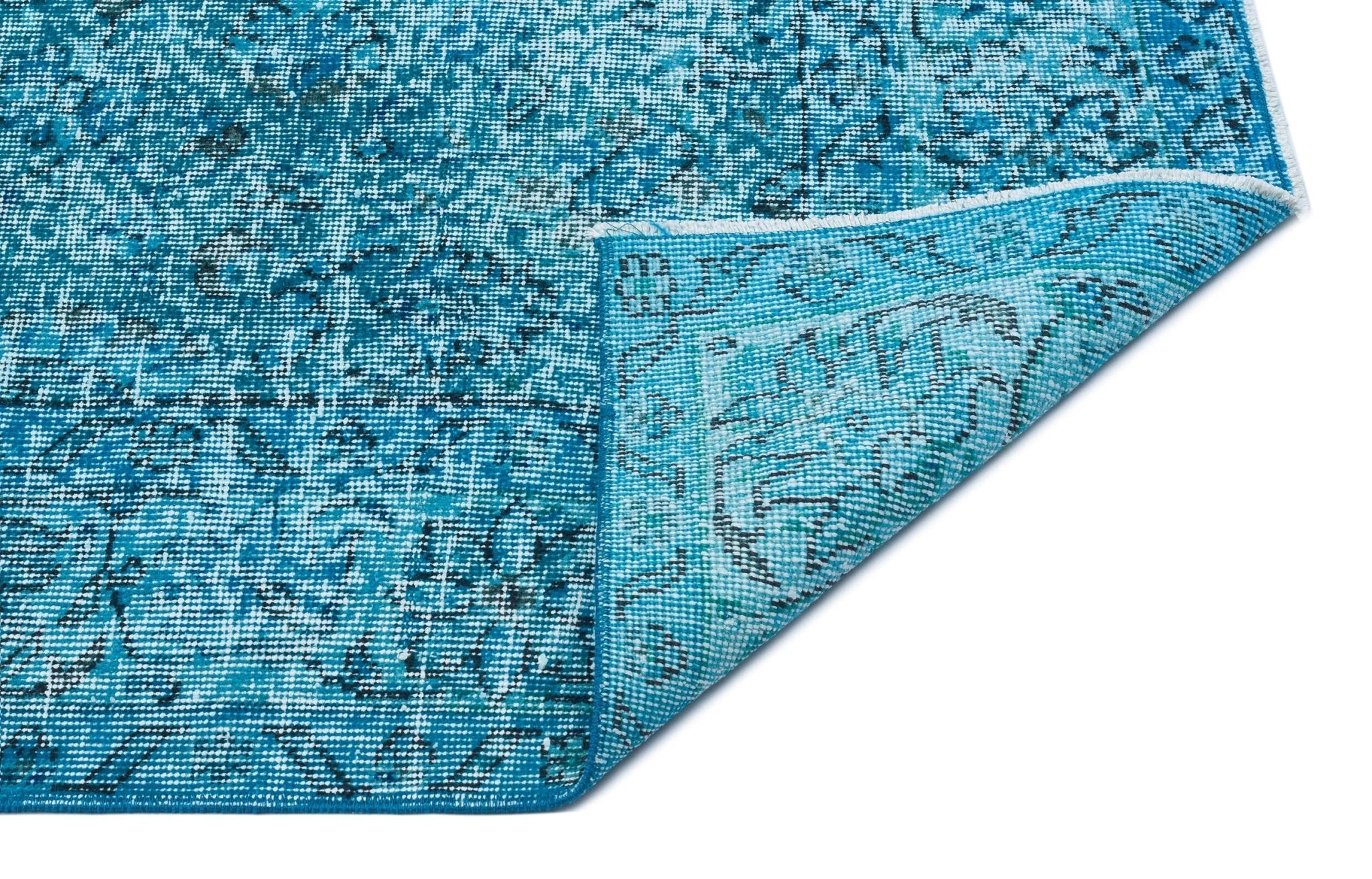 Atina 29612 Turquoise Vintage Wool Handmade Area Rug 5'0" x 8'11"