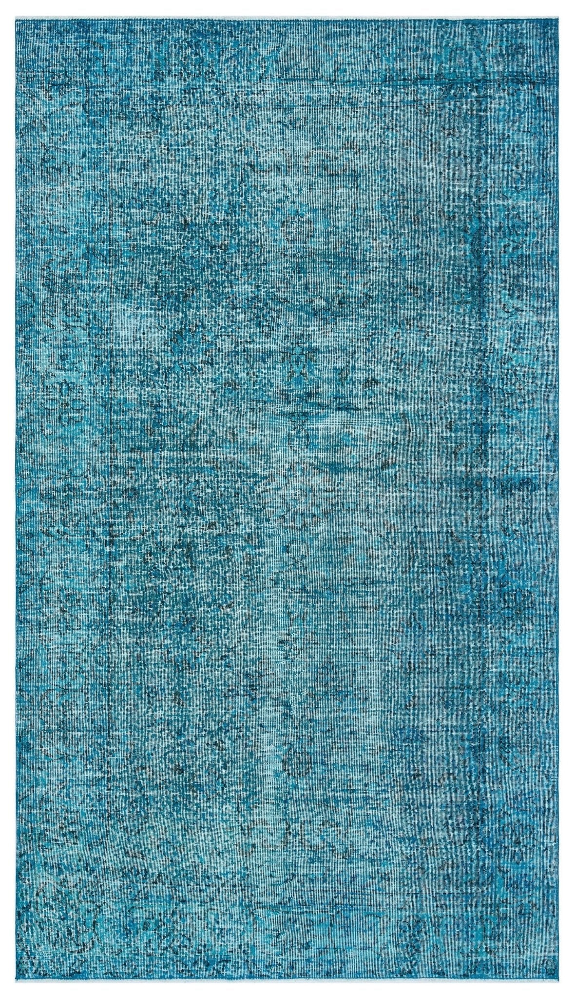 Atina 29612 Turquoise Vintage Wool Handmade Area Rug 5'0" x 8'11"