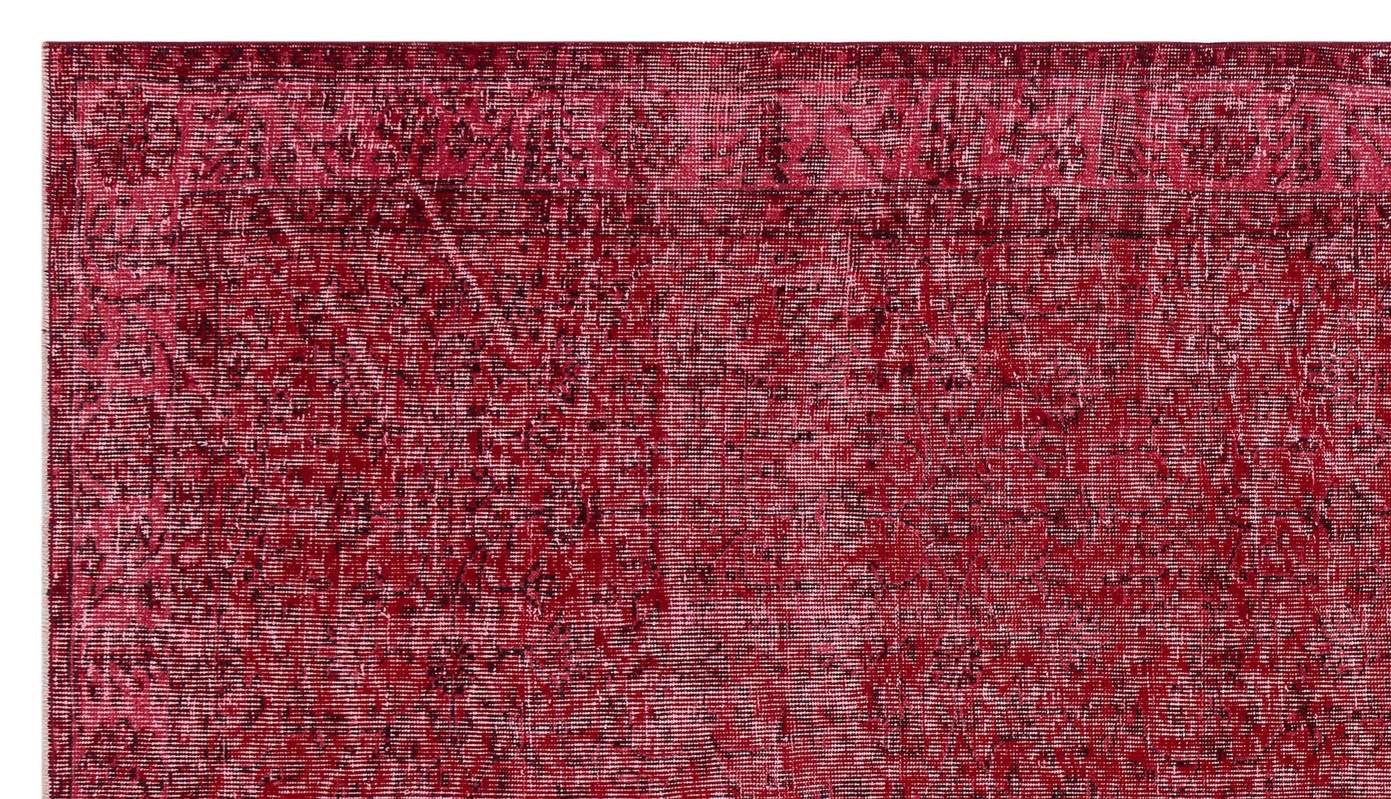 Atina 29635 Red Vintage Wool Handmade Area Rug 5'5" x 9'7"
