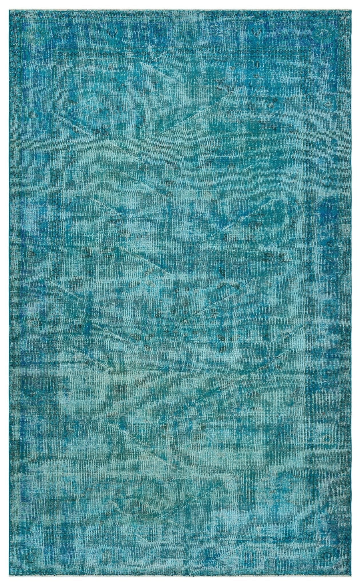 Atina 29644 Turquoise Vintage Wool Handmade Area Rug 5'7" x 9'1"