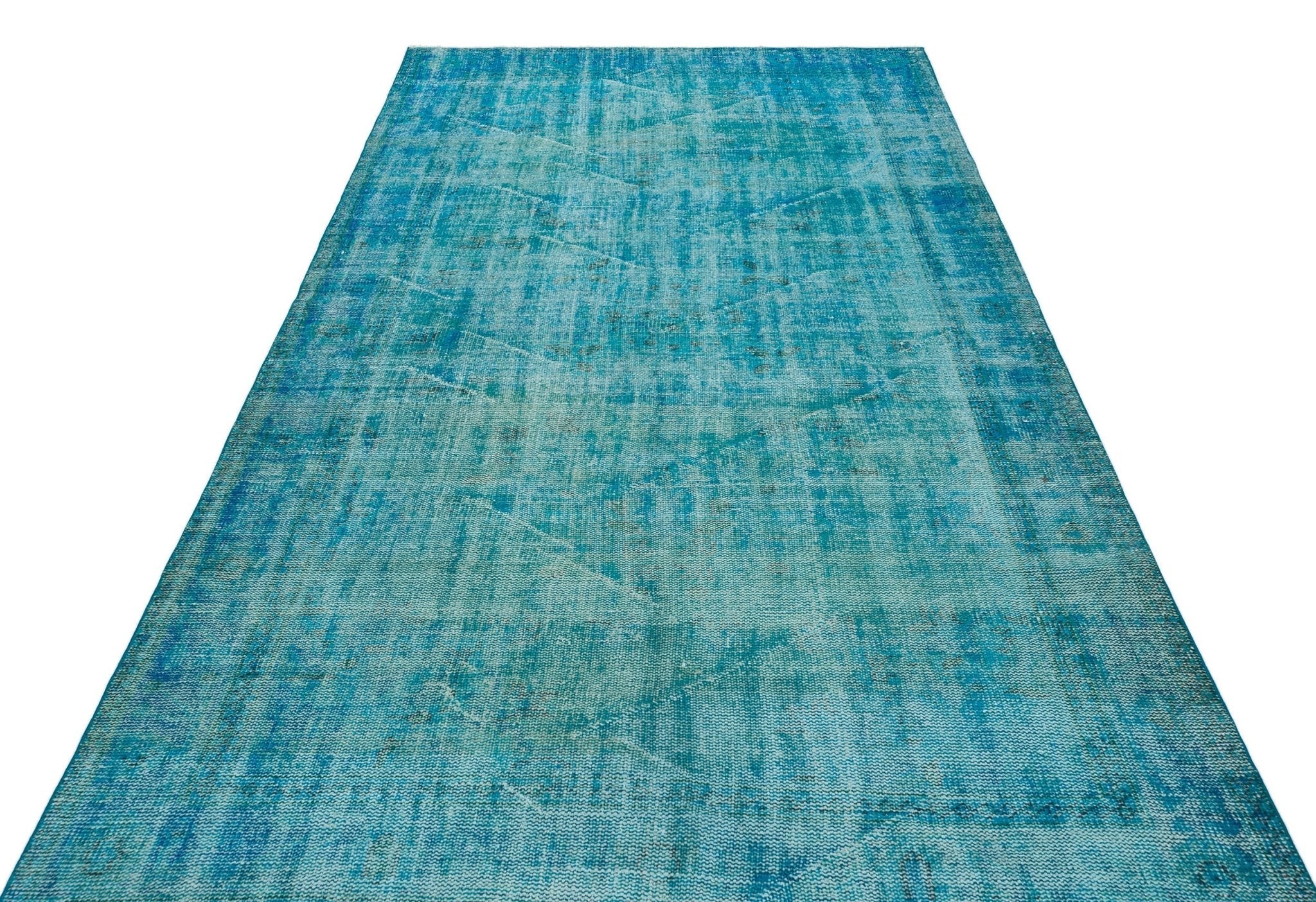 Atina 29644 Turquoise Vintage Wool Handmade Area Rug 5'7" x 9'1"