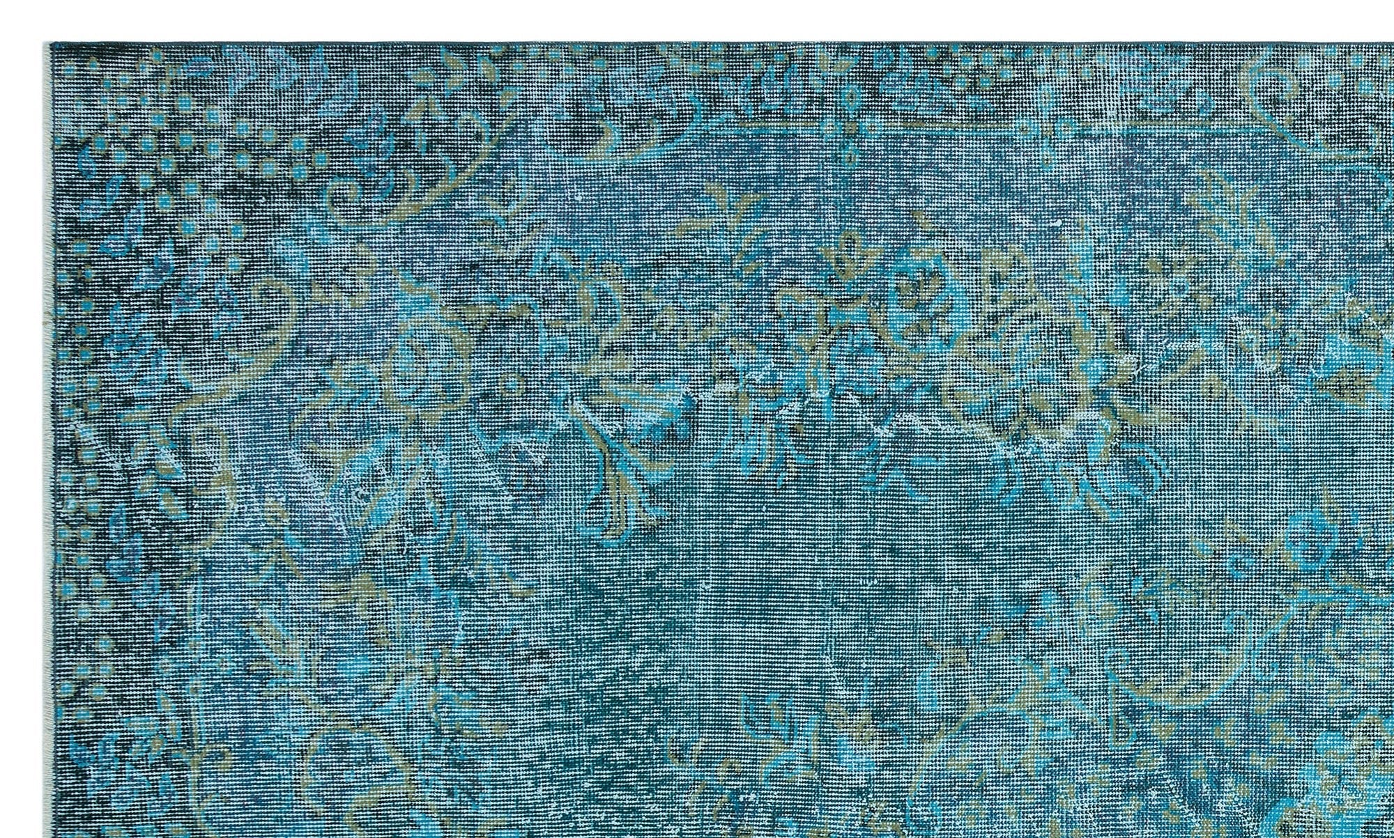 Atina 29647 Turquoise Vintage Wool Handmade Area Rug 5'9" x 9'5"