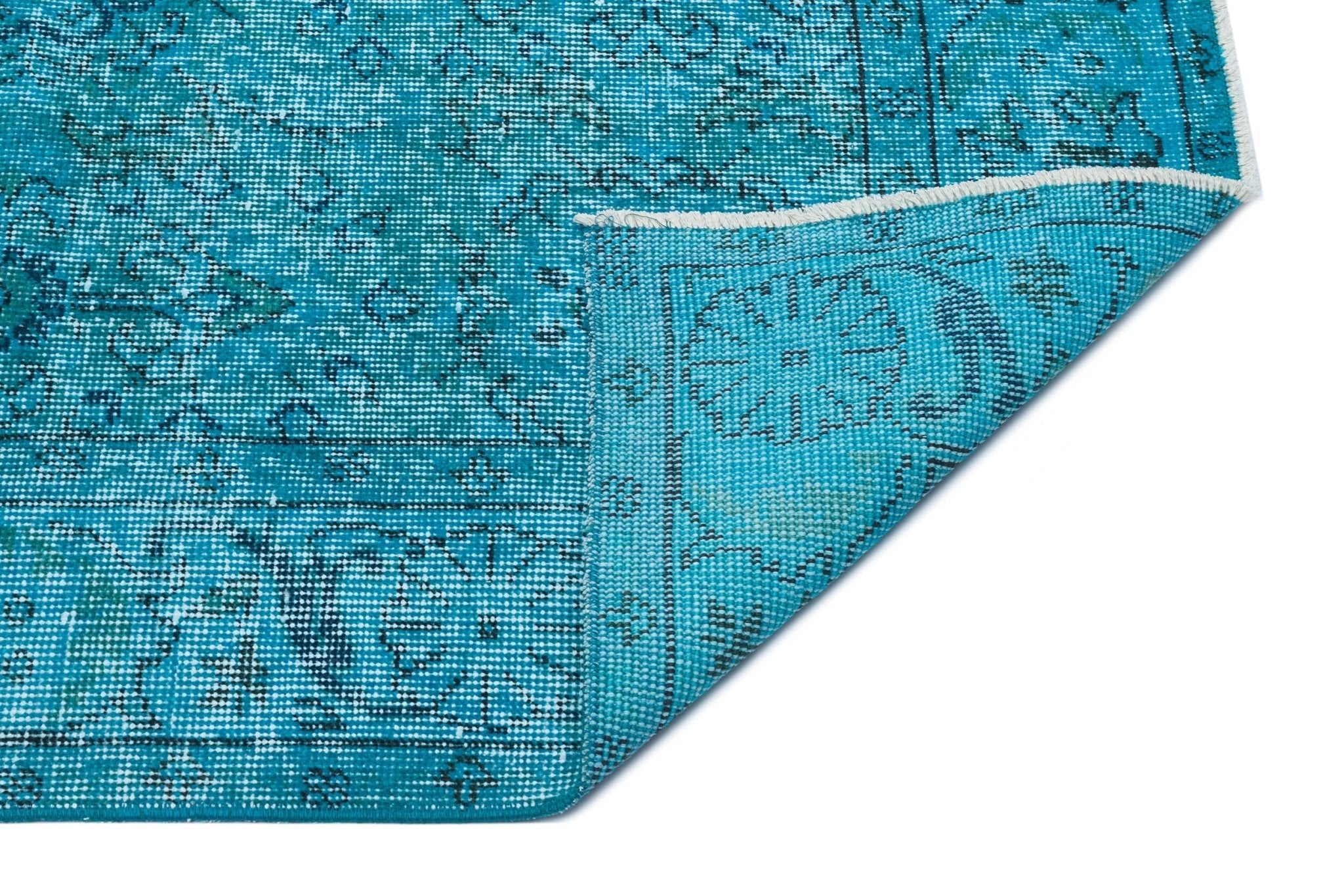 Atina 29709 Turquoise Vintage Wool Handmade Area Rug 5'10" x 9'2"