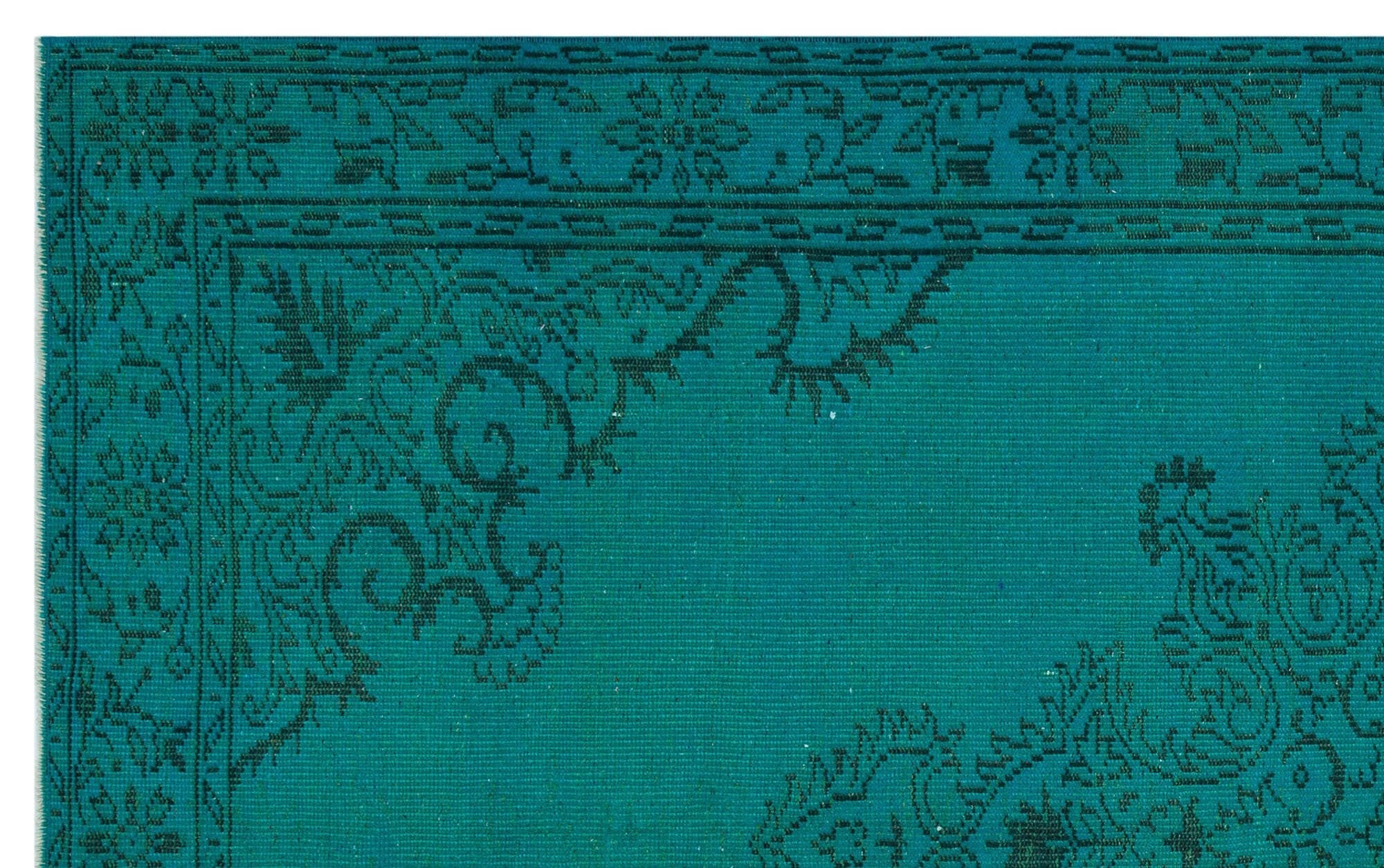 Atina 29950 Turquoise Vintage Wool Handmade Area Rug 5'10" x 9'2"
