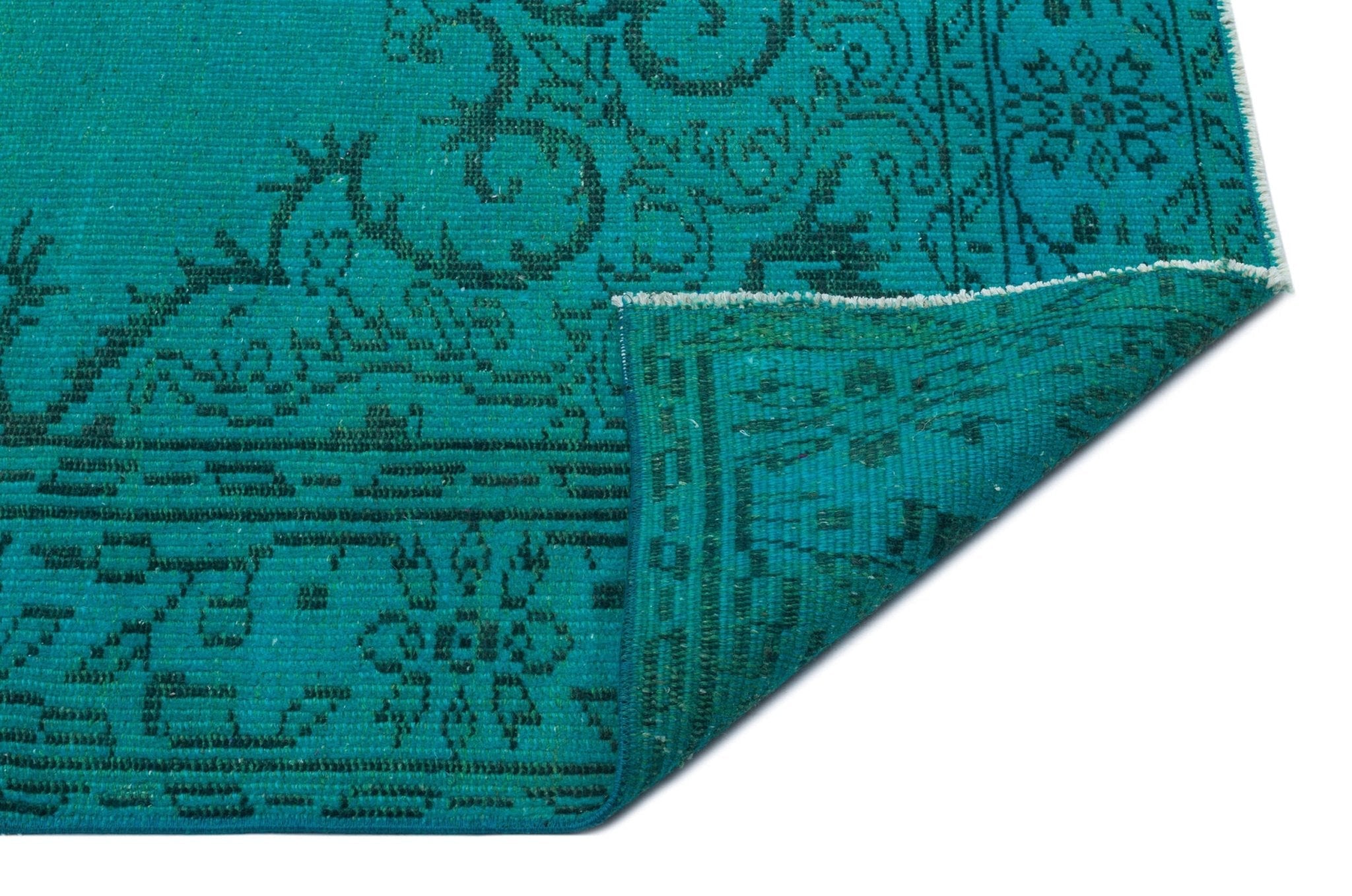 Atina 29950 Turquoise Vintage Wool Handmade Area Rug 5'10" x 9'2"