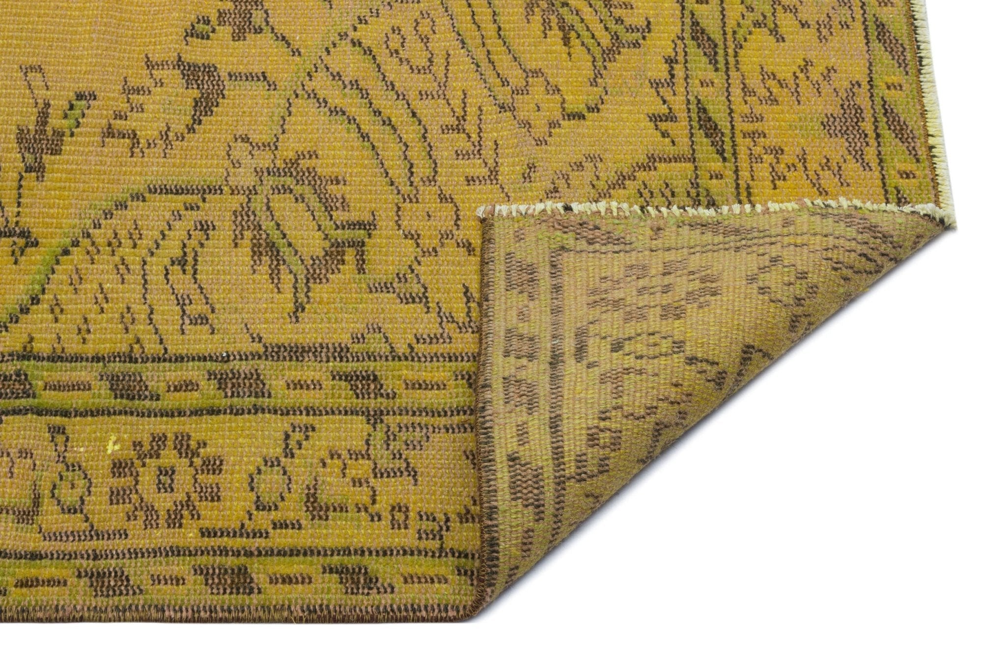 Atina 29953 Yellow Vintage Wool Handmade Area Rug 5'0" x 8'4"