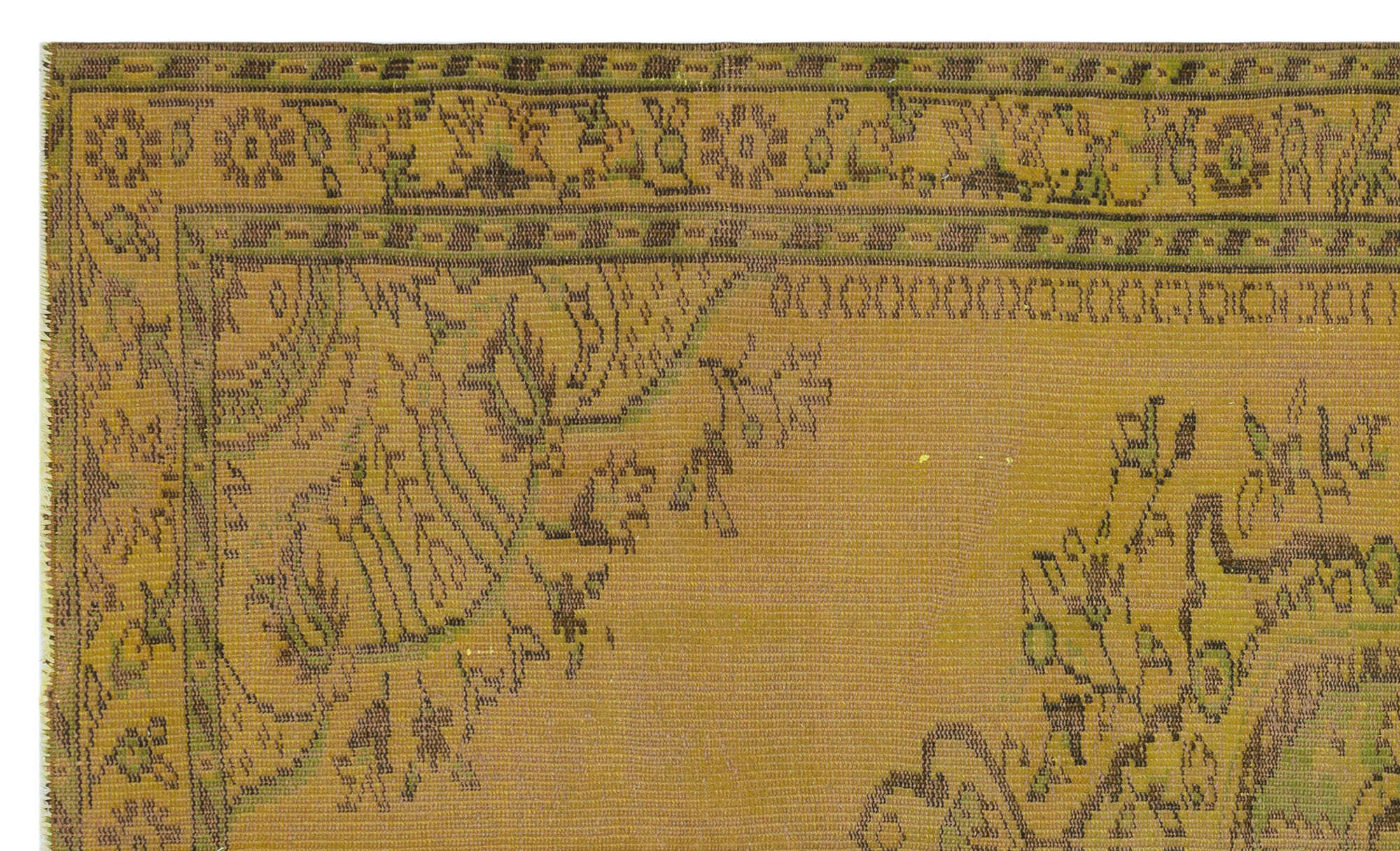 Atina 29953 Yellow Vintage Wool Handmade Area Rug 5'0" x 8'4"