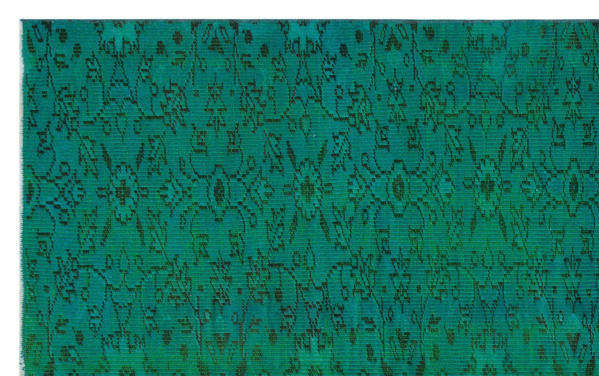 Atina 29981 Green Vintage Wool Handmade Area Rug 4'10" x 7'9"