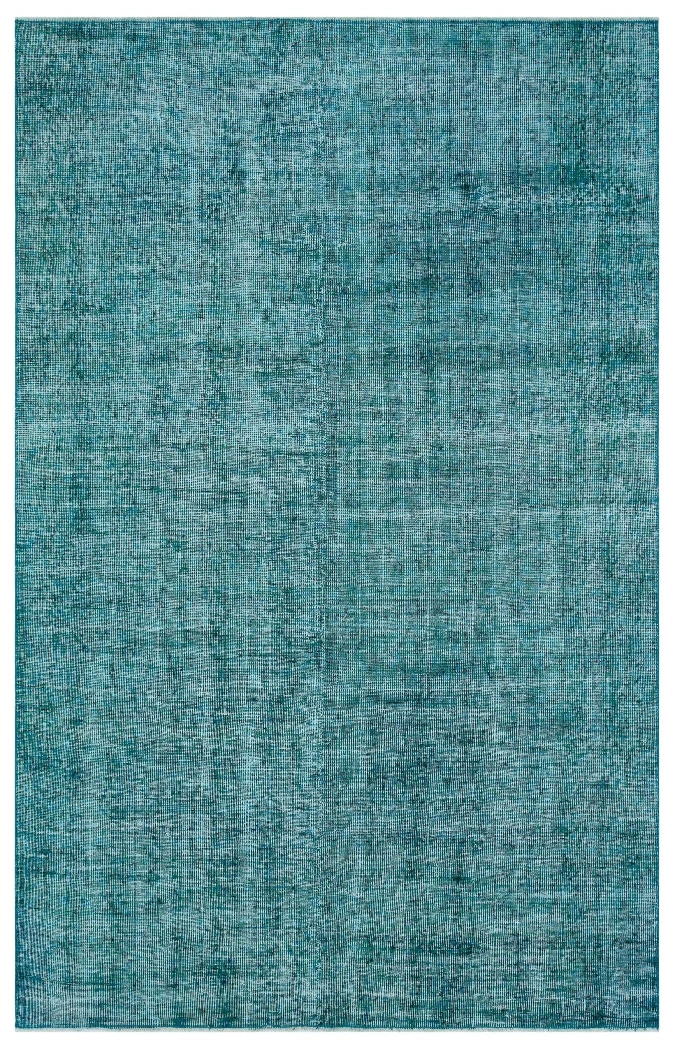 Atina 31025 Turquoise Vintage Wool Handmade Area Rug 5'5" x 8'7"