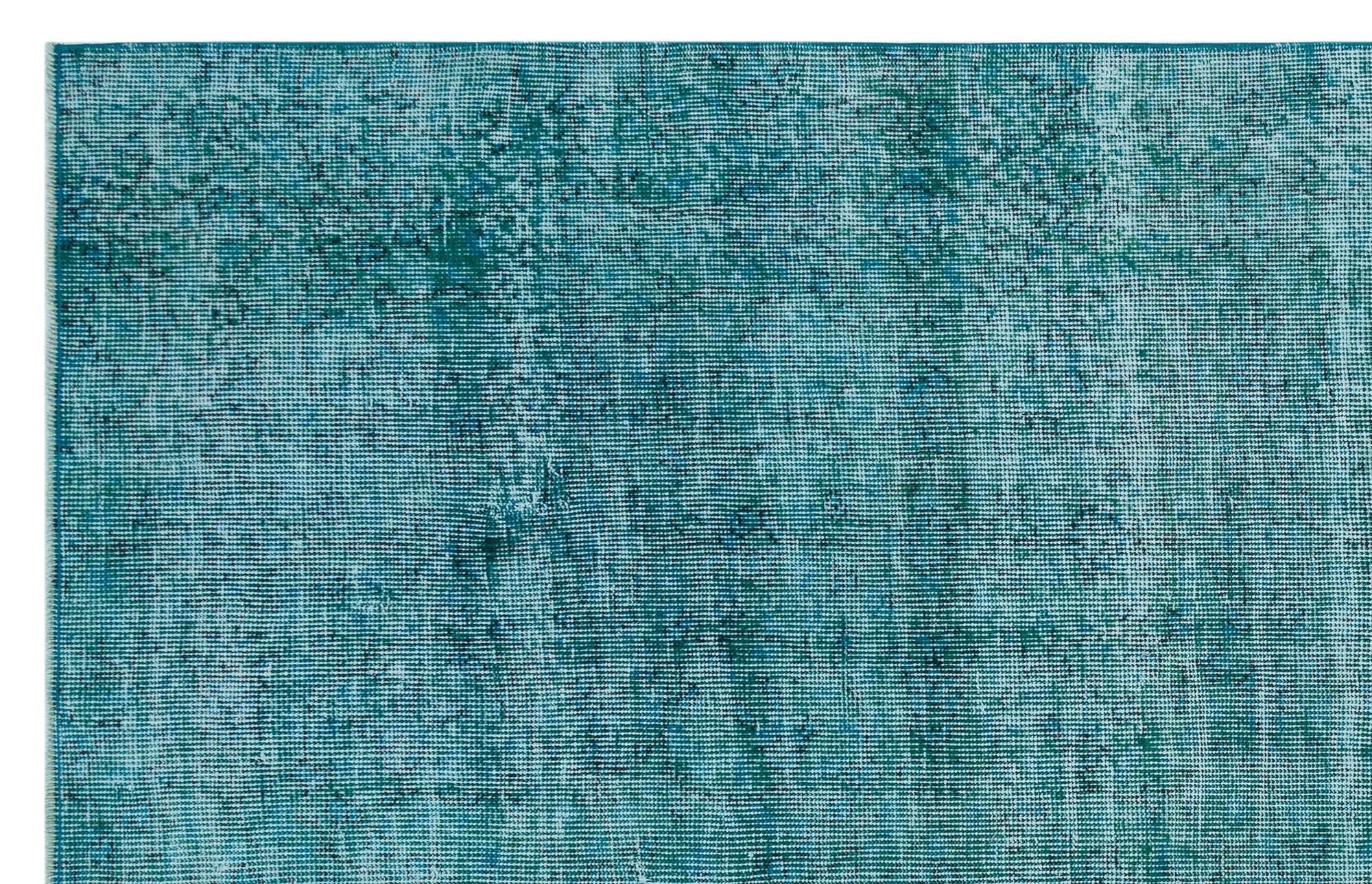 Atina 31025 Turquoise Vintage Wool Handmade Area Rug 5'5" x 8'7"