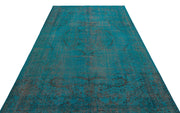 Atina 31033 Turquoise Vintage Wool Handmade Area Rug 5'6" x 8'8"