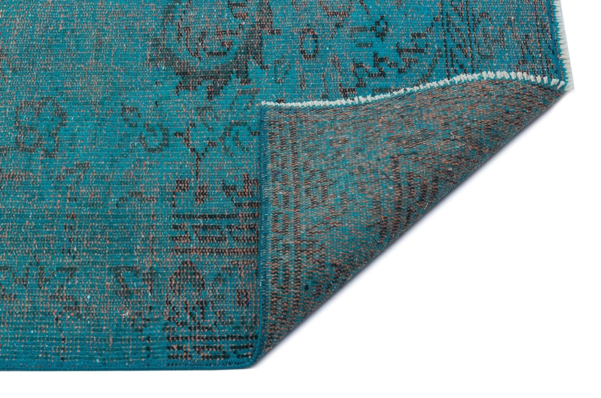Atina 31033 Turquoise Vintage Wool Handmade Area Rug 5'6" x 8'8"