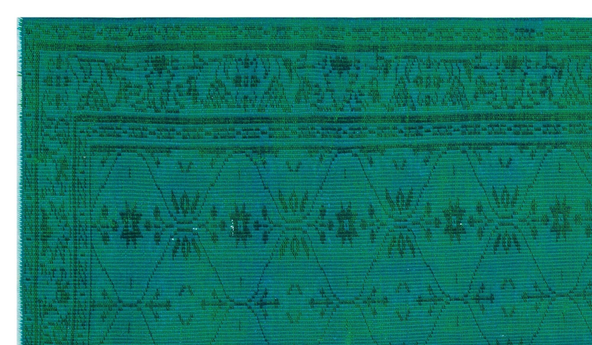 Atina 31036 Turquoise Vintage Wool Handmade Area Rug 5'1" x 8'7"