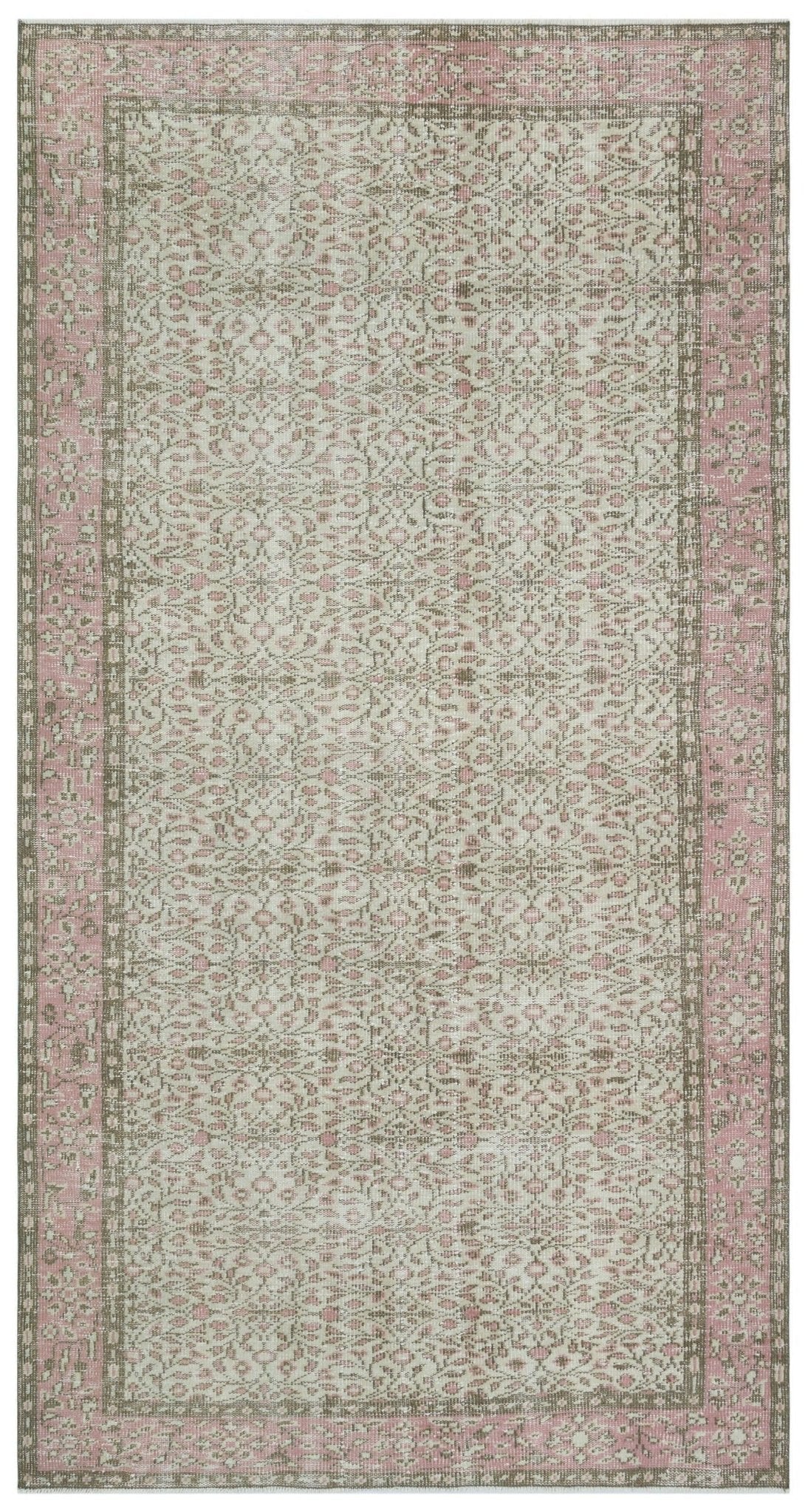 Atina 31061 Beige Vintage Wool Handmade Area Rug 5'7" x 8'3"
