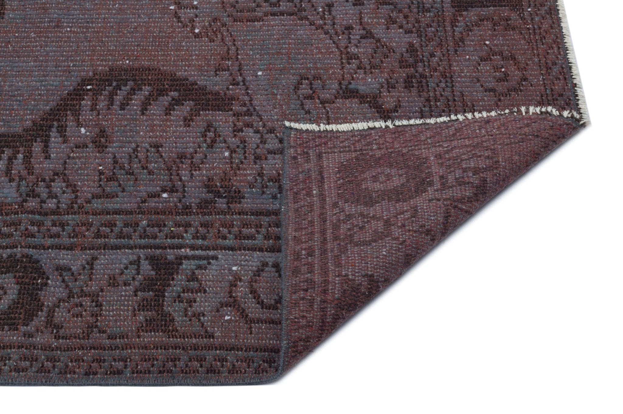 Atina 31077 Grey Vintage Wool Handmade Area Rug 5'4" x 8'10"