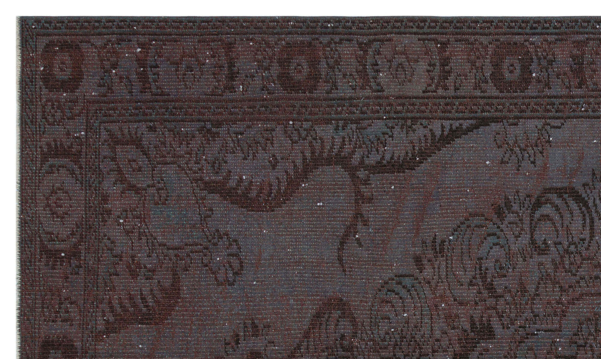 Atina 31077 Grey Vintage Wool Handmade Area Rug 5'4" x 8'10"