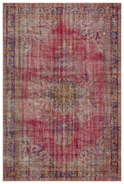 Atina 33396 Red Vintage Wool Handmade Area Rug 6'5" x 9'10"