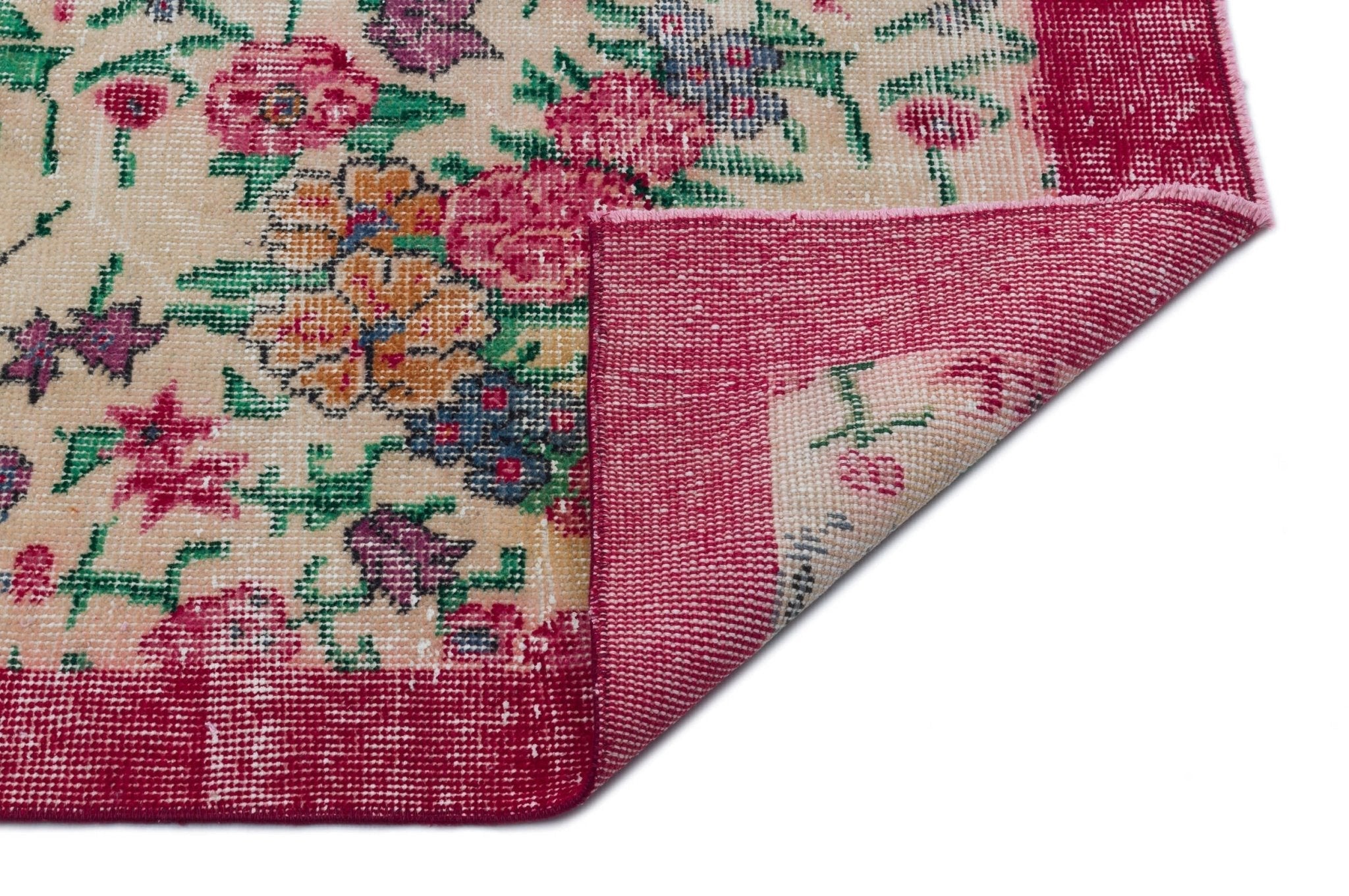 Atina 33415 Beige Vintage Wool Handmade Area Rug 6'0" x 9'7"