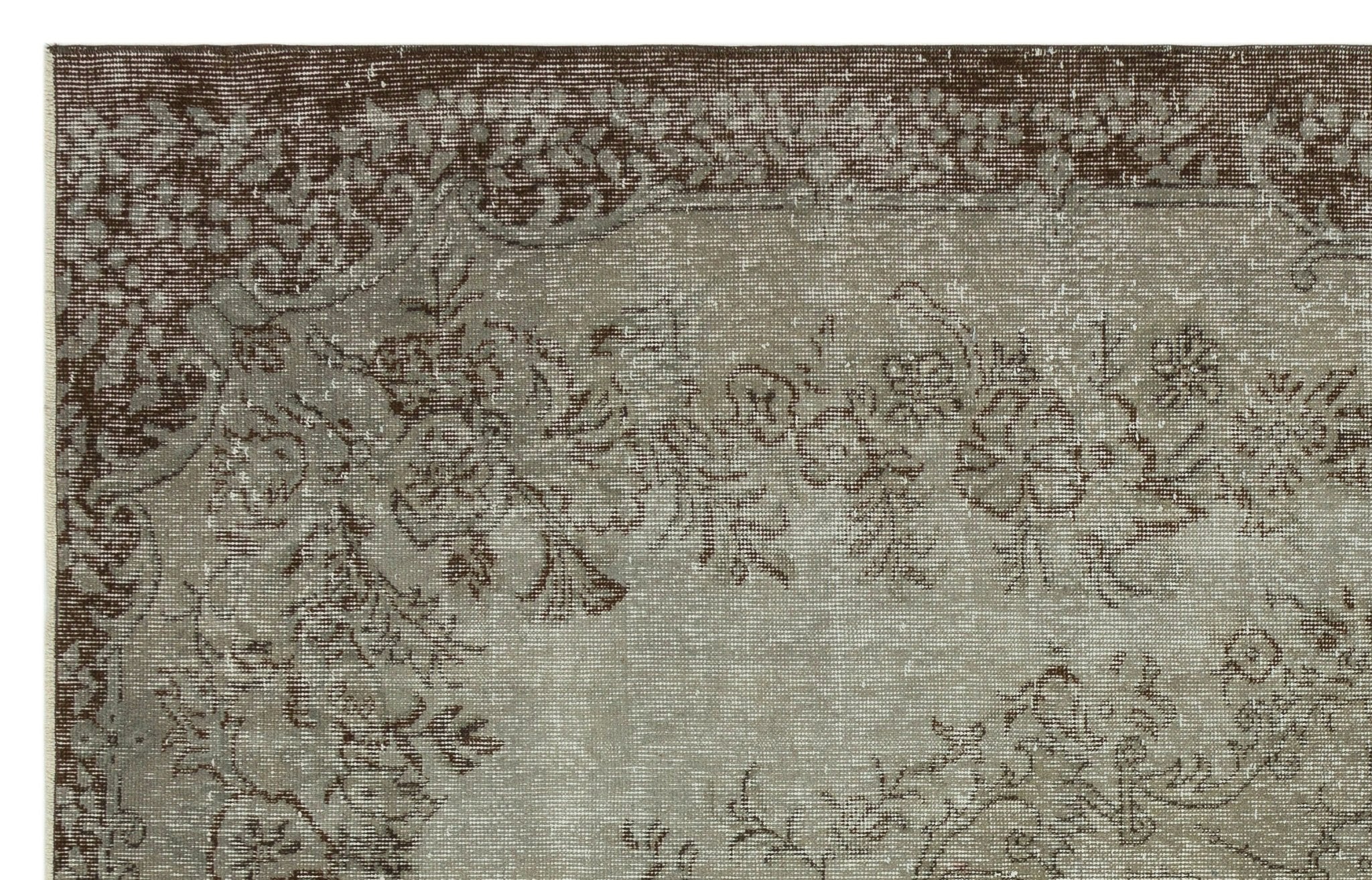 Atina 34253 Grey Vintage Wool Handmade Area Rug 5'7" x 8'8"