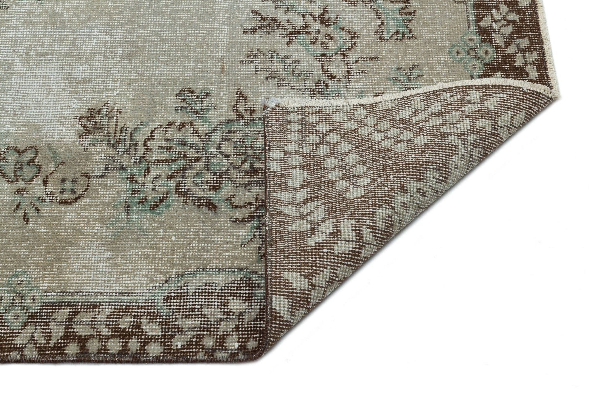 Atina 34303 Grey Vintage Wool Handmade Area Rug 4'4" x 7'7"