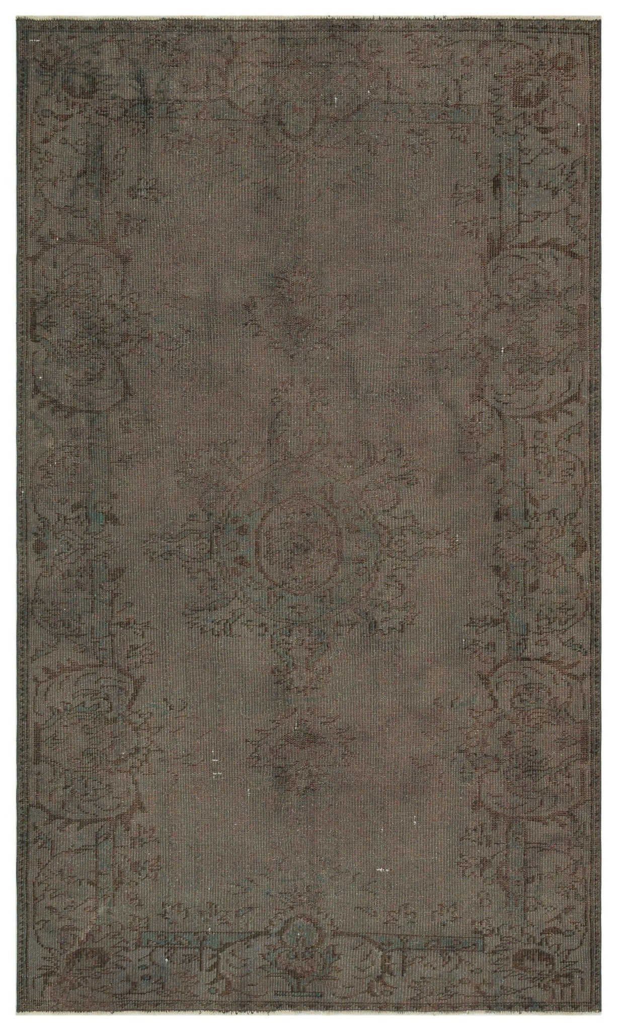 Atina 34306 Grey Vintage Wool Handmade Area Rug 5'6" x 9'3"