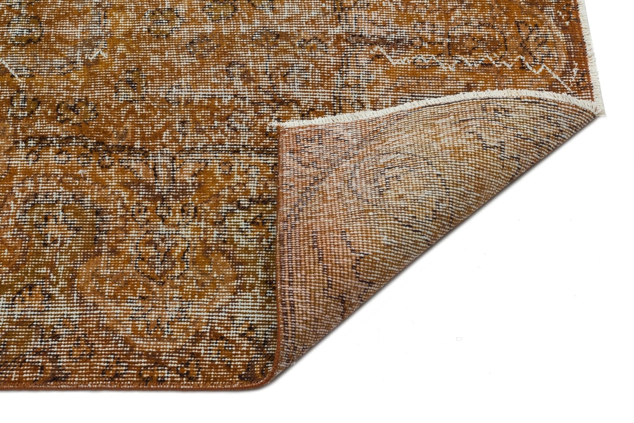 Atina 34368 Brown Vintage Wool Handmade Area Rug 6'3" x 9'10"
