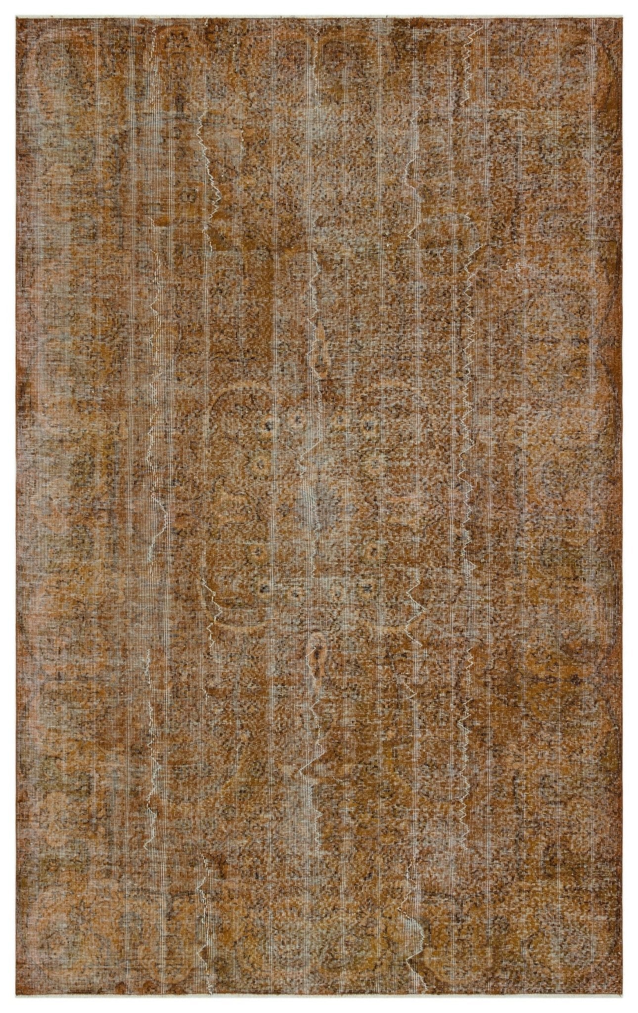 Atina 34368 Brown Vintage Wool Handmade Area Rug 6'3" x 9'10"
