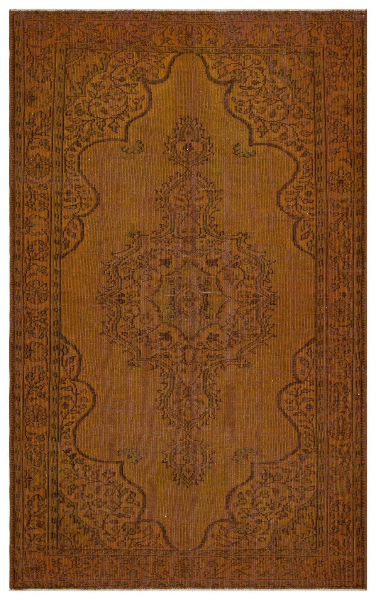 Atina 34378 Brown Vintage Wool Handmade Area Rug 6'3" x 9'10"