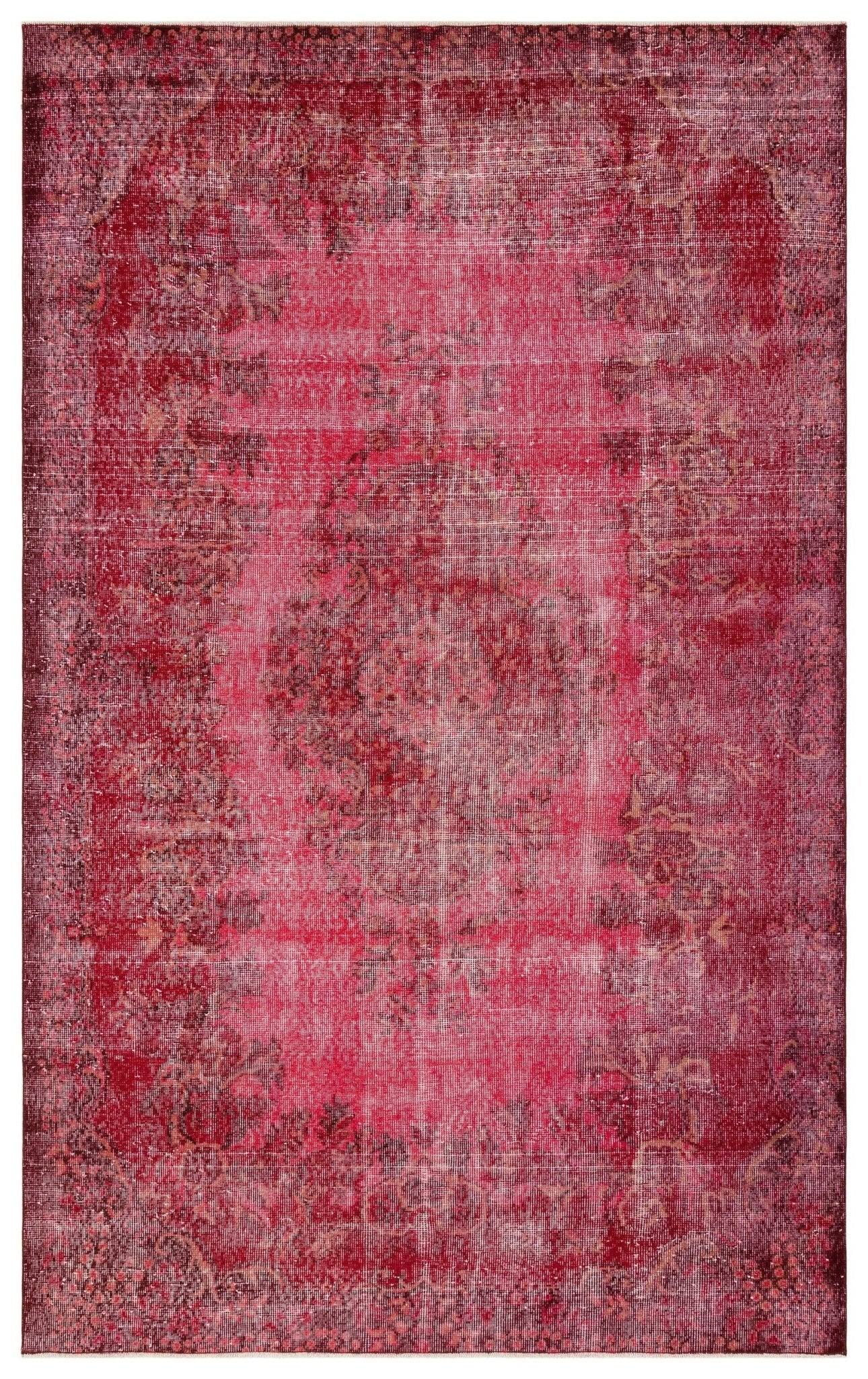 Atina 34719 Red Vintage Wool Handmade Area Rug 6'0" x 9'7"