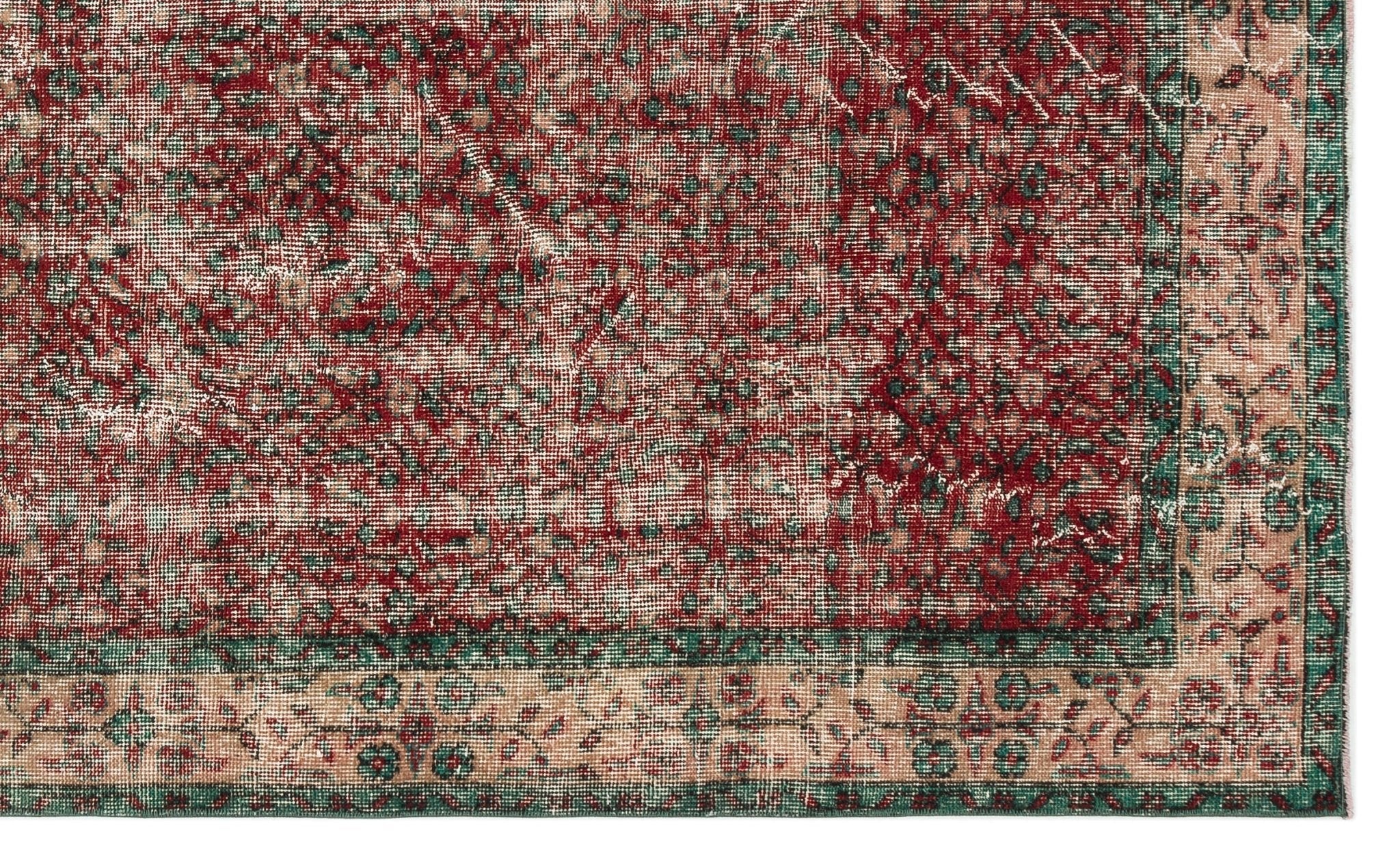 Atina 34765 Beige Vintage Wool Handmade Area Rug 5'7" x 9'2"