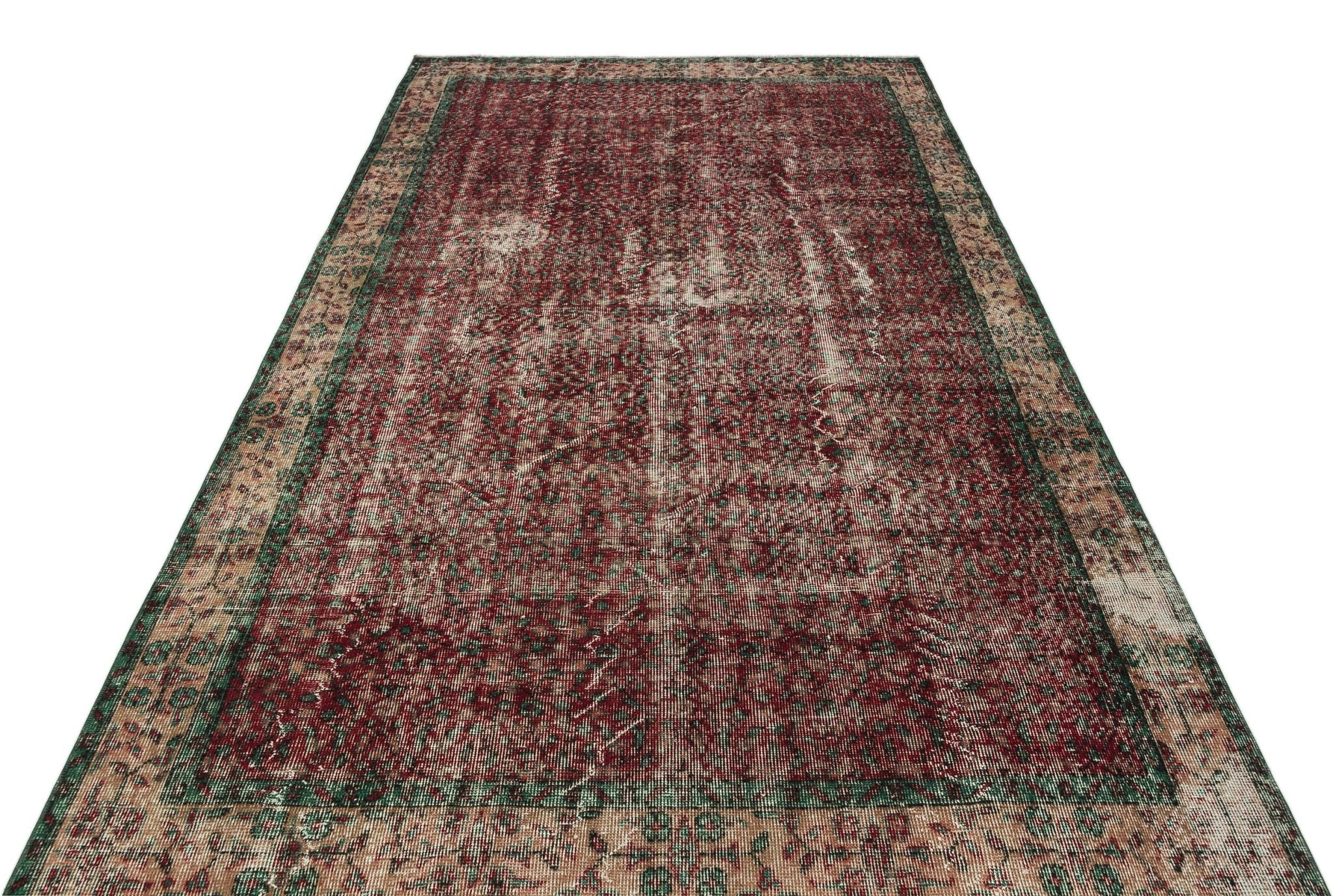 Atina 34765 Beige Vintage Wool Handmade Area Rug 5'7" x 9'2"