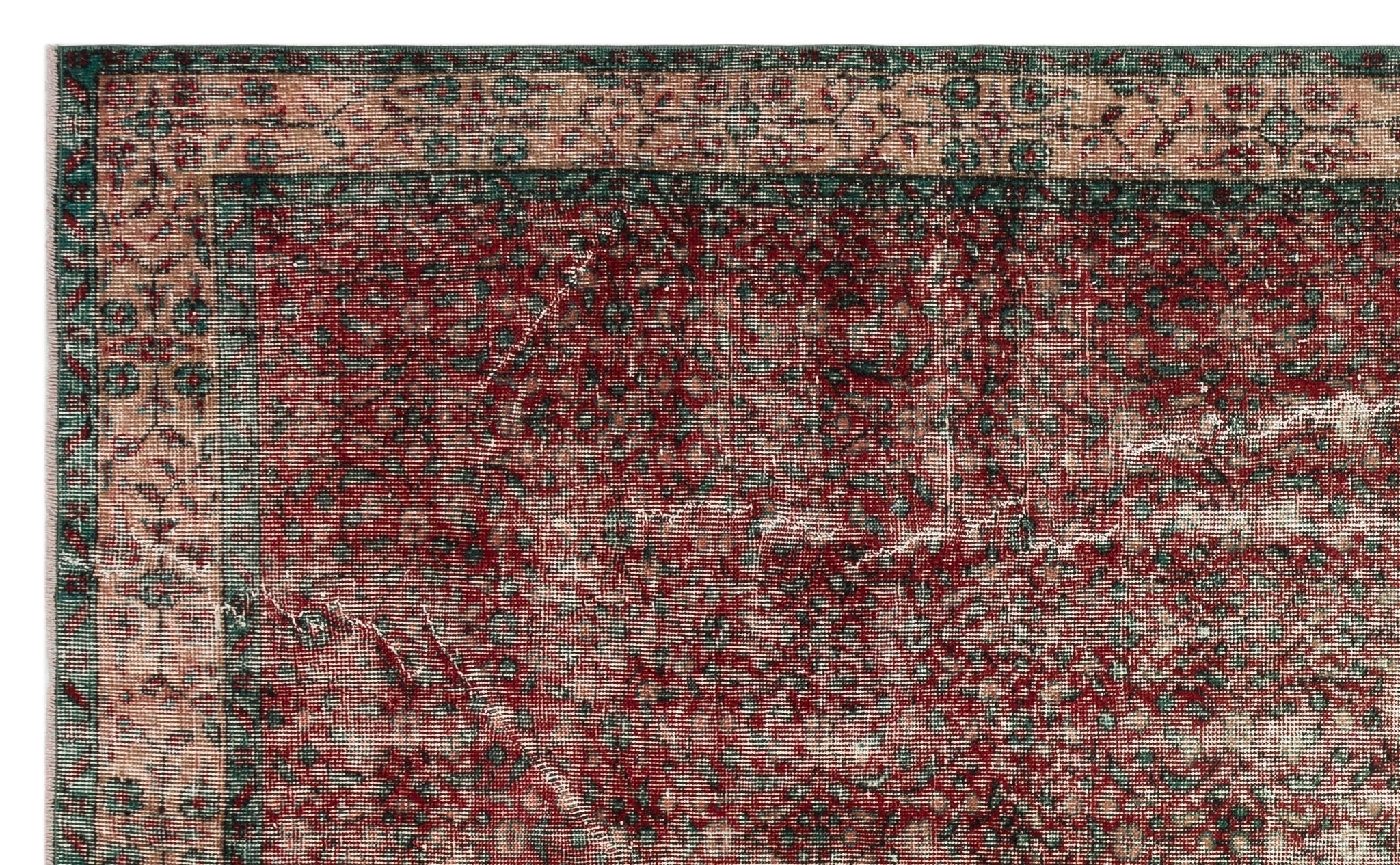 Atina 34765 Beige Vintage Wool Handmade Area Rug 5'7" x 9'2"