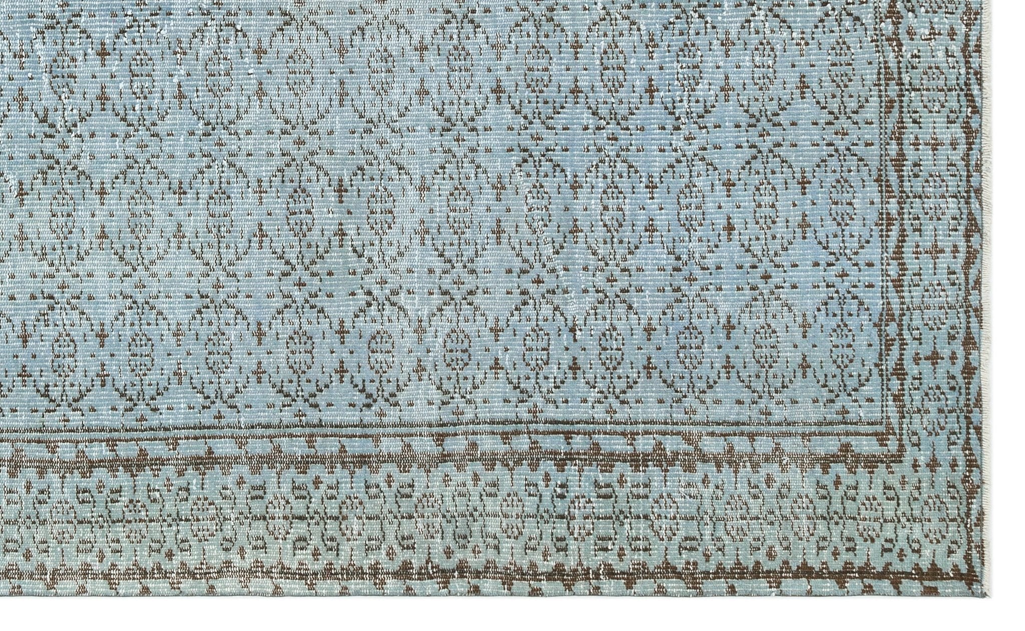 Atina 34768 Blue Vintage Wool Handmade Area Rug 5'7" x 9'1"