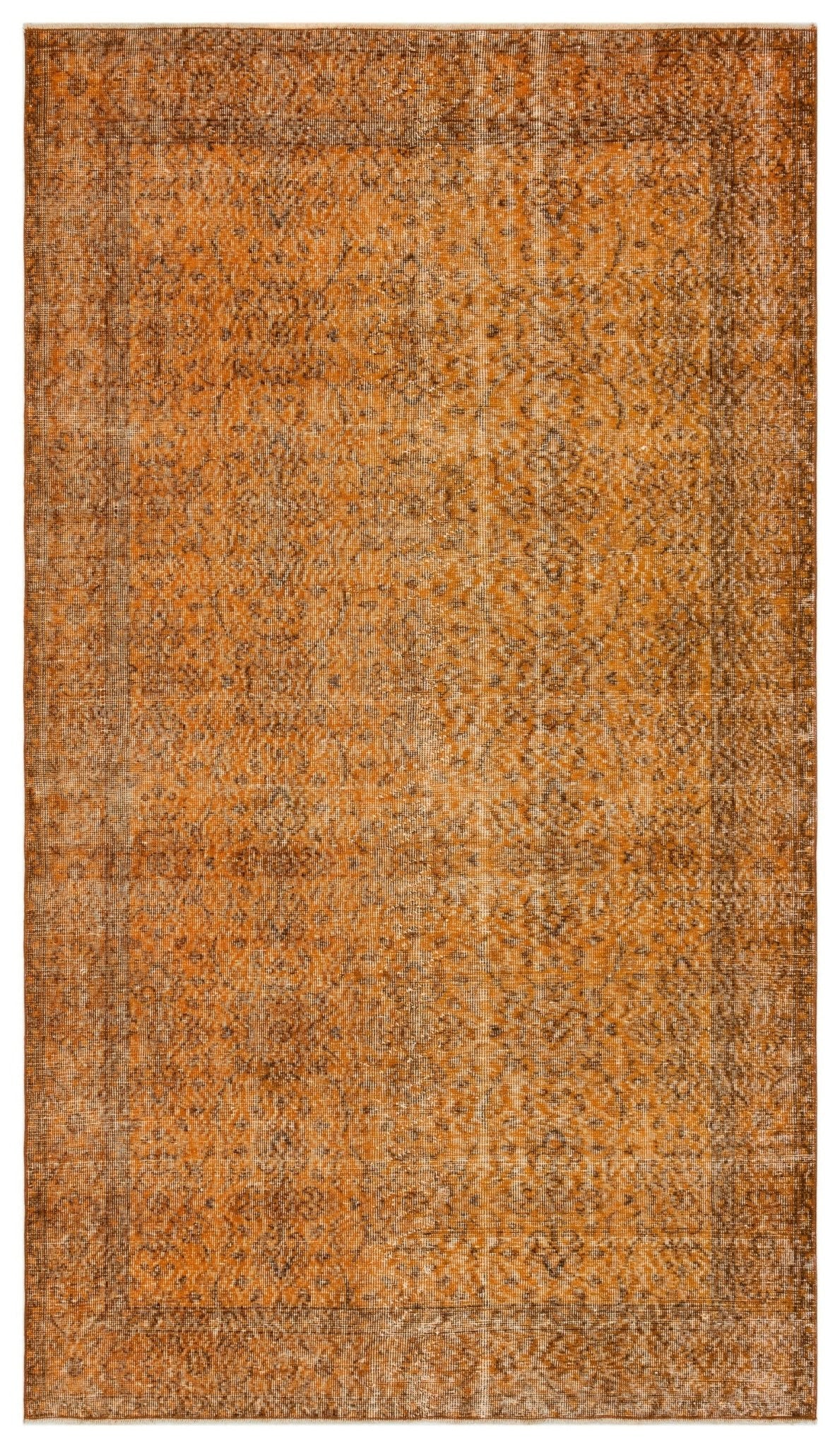 Atina 34910 Orange Vintage Wool Handmade Area Rug 5'4" x 9'2"
