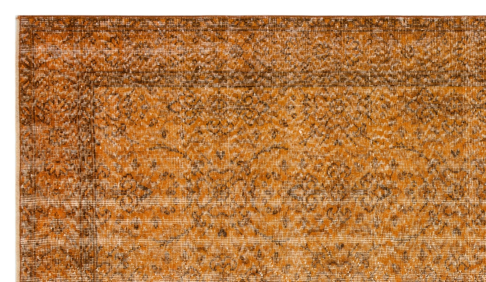 Atina 34910 Orange Vintage Wool Handmade Area Rug 5'4" x 9'2"
