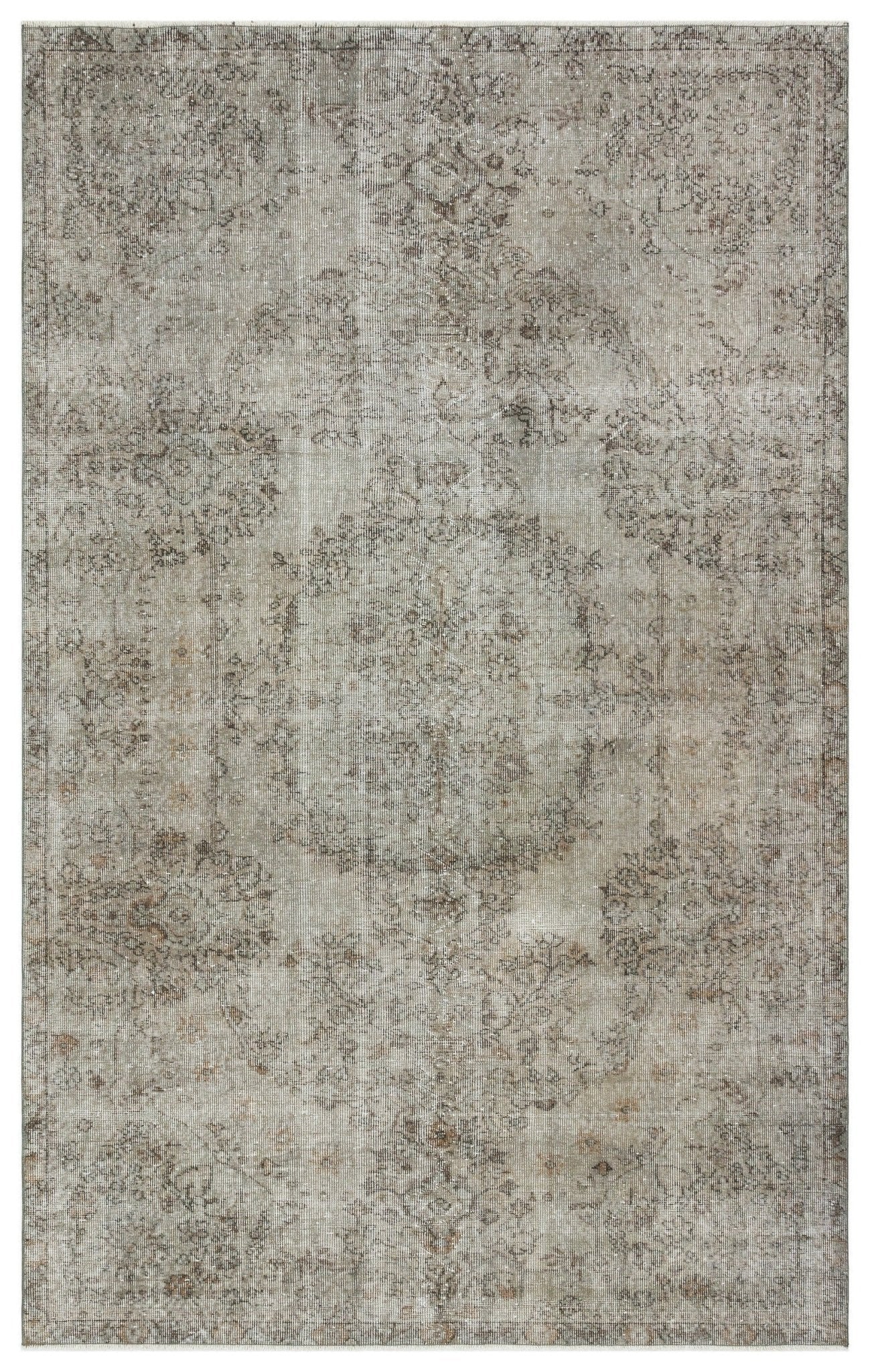 Atina 35141 Grey Vintage Wool Handmade Area Rug 5'7" x 9'2"