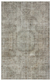 Atina 35141 Grey Vintage Wool Handmade Area Rug 5'7" x 9'2"