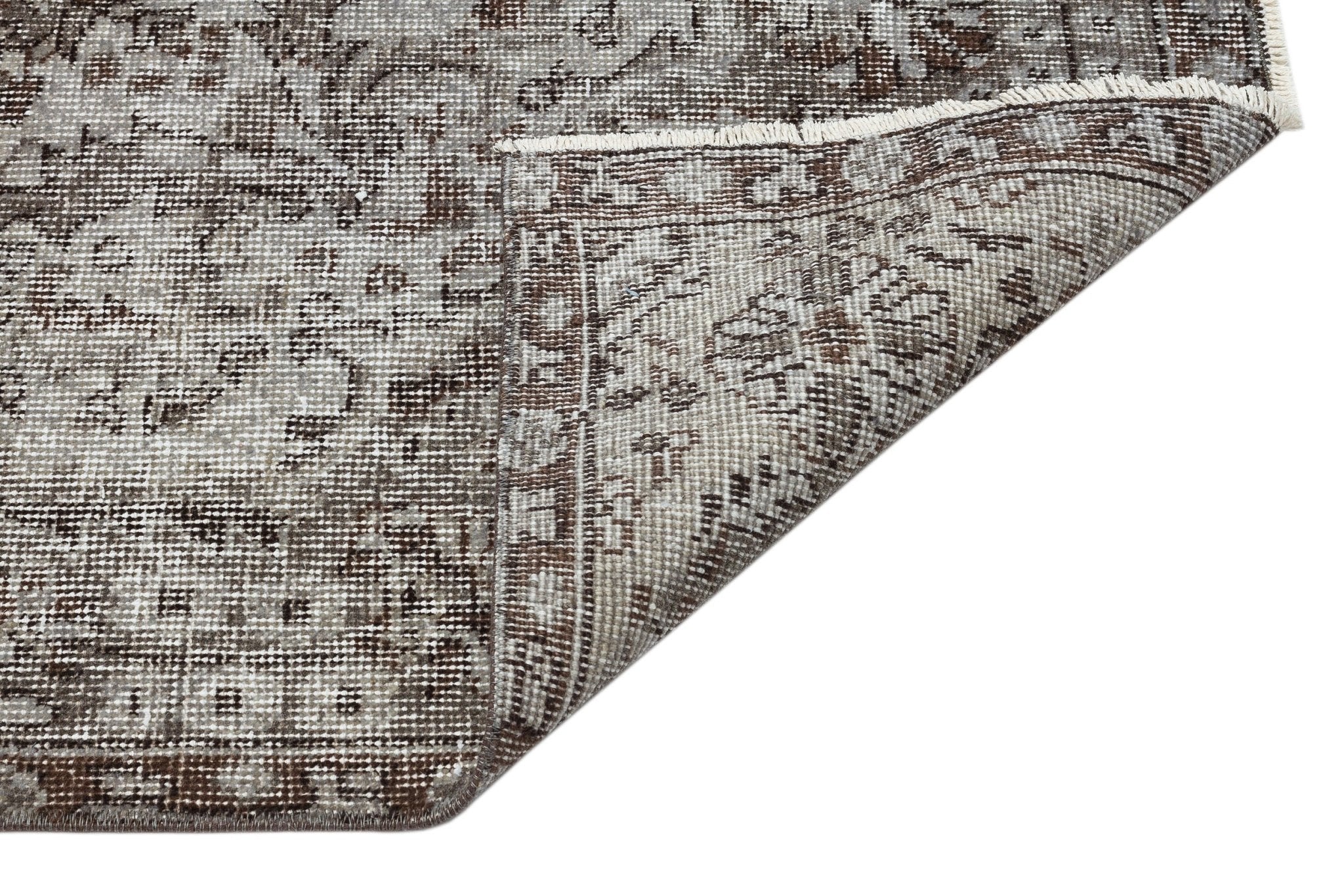 Atina 35209 Grey Vintage Wool Handmade Area Rug 5'9" x 9'4"